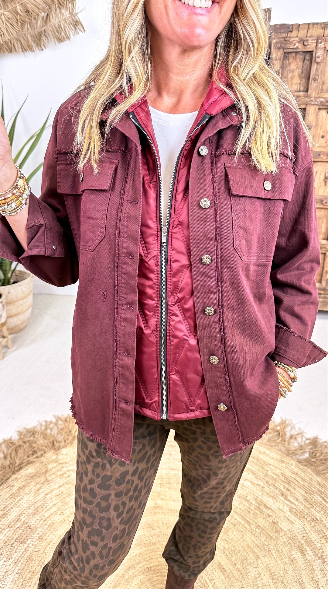 Hemdjacke Rawcut Flare *Bordeaux*