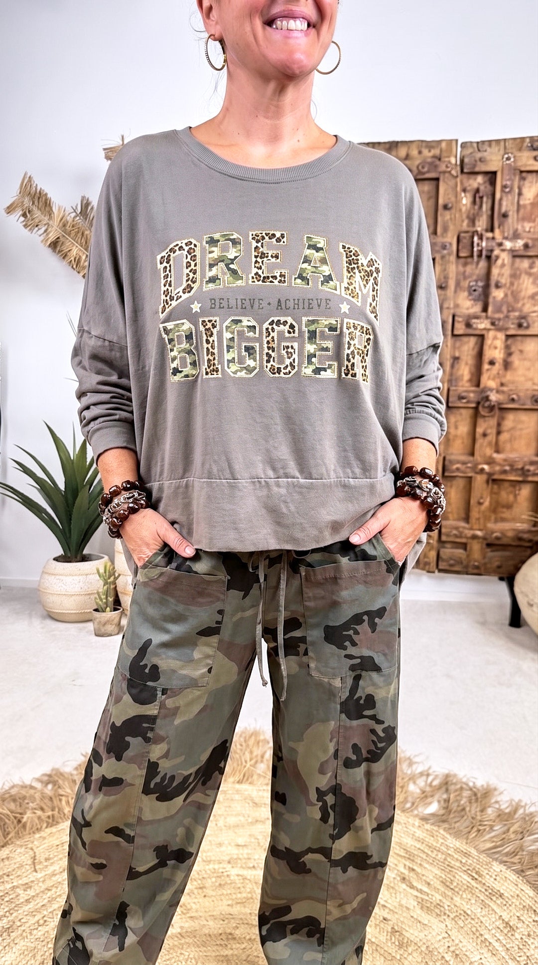 Sweatshirt Dream Bigger *Taupe*