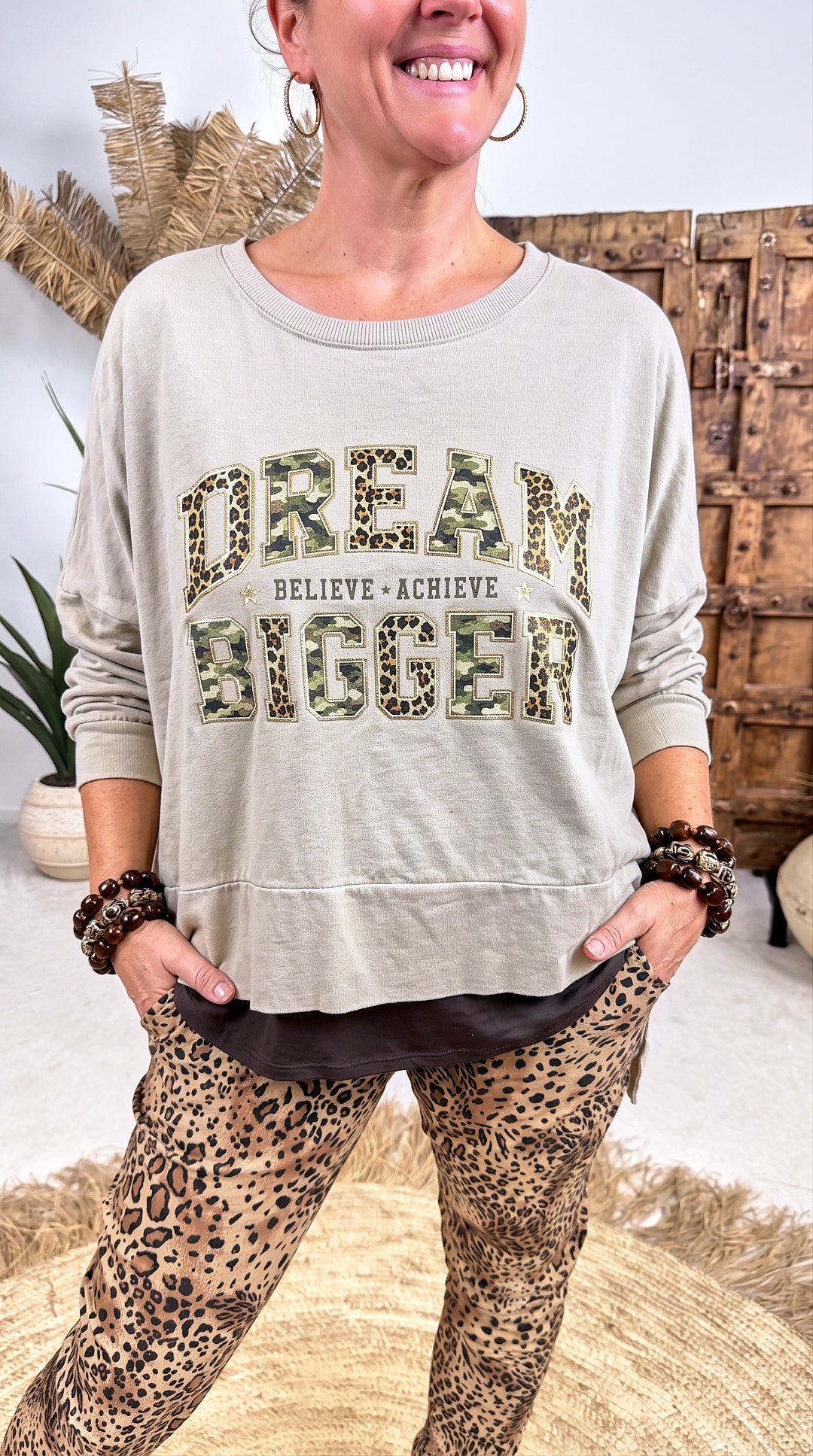 Sweatshirt Dream Bigger *Beige*