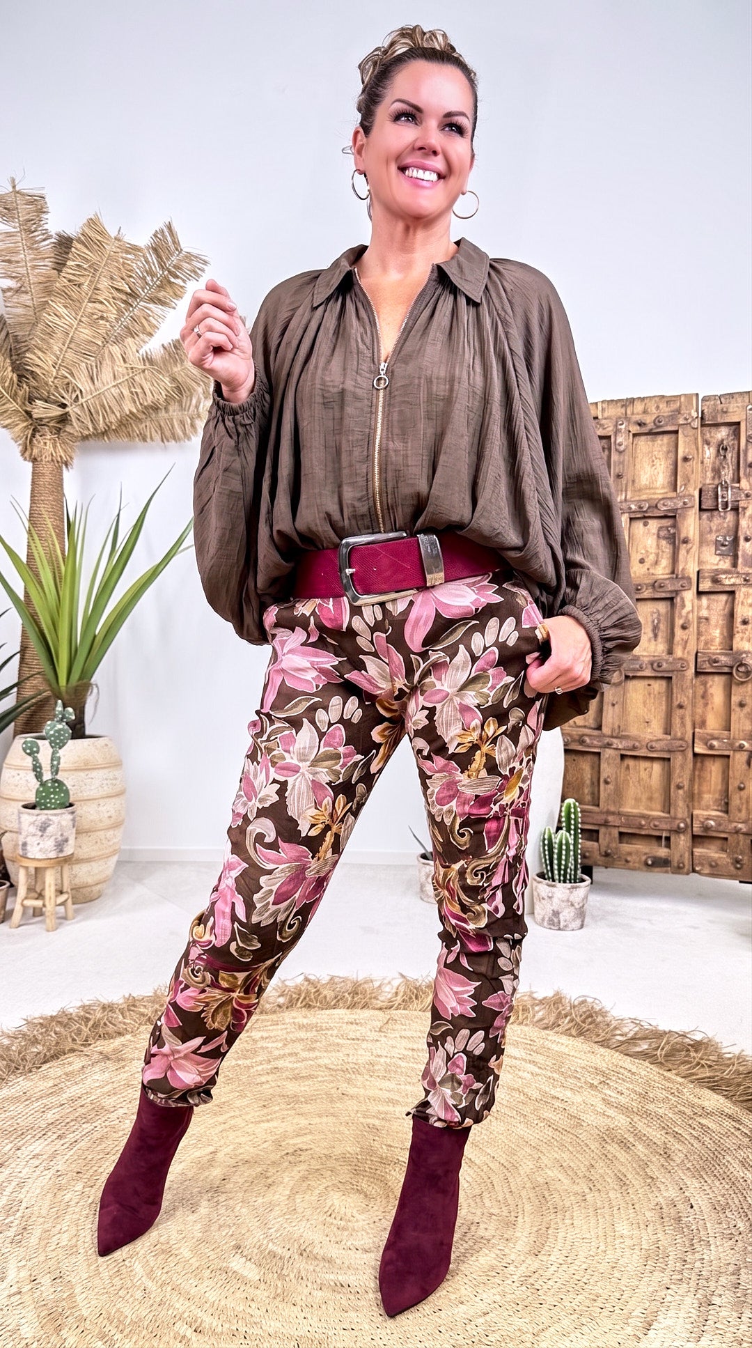 Leichte Jacke Crinkle Flow *Schoko*