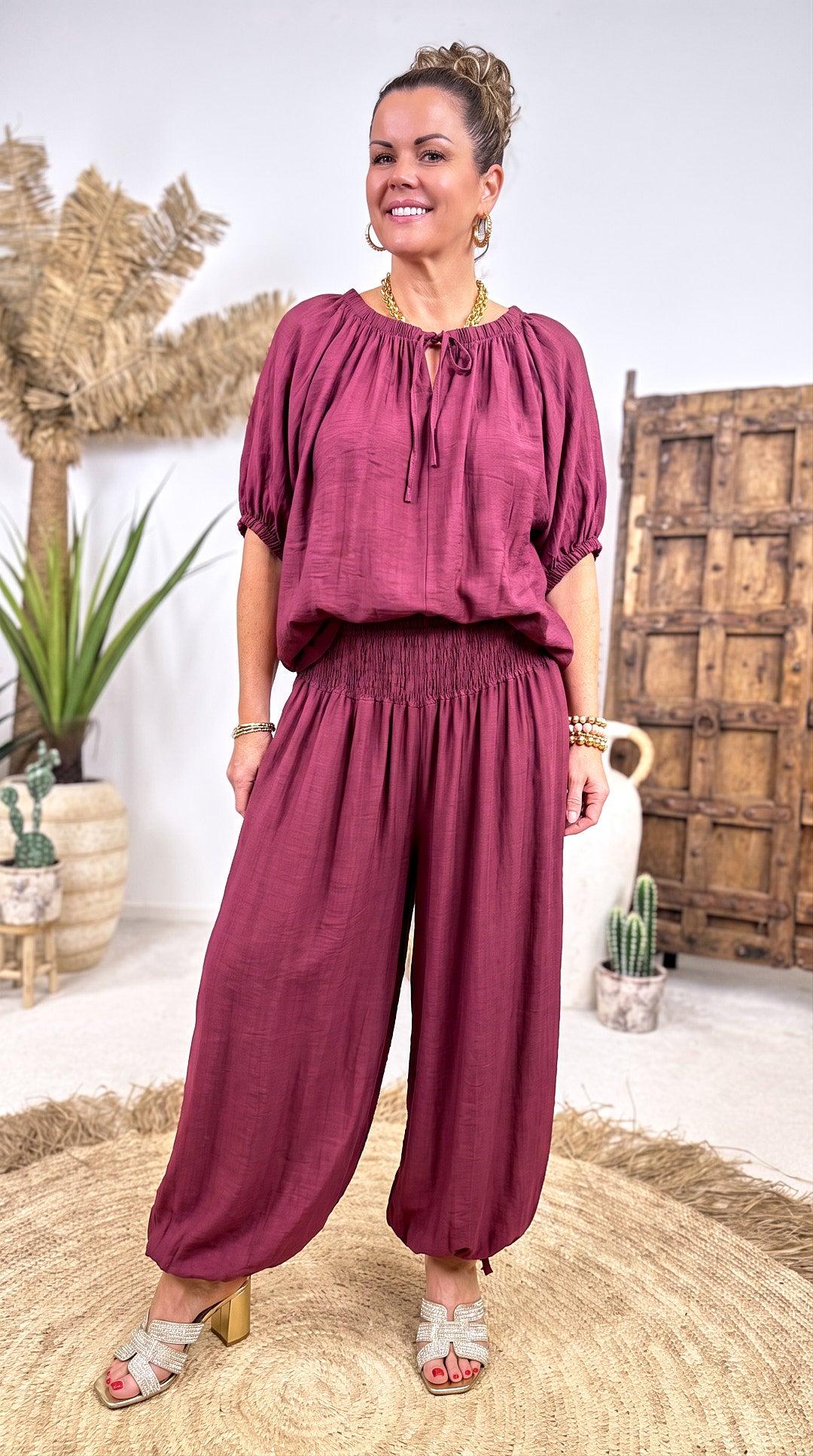 Blusenshirt Aelara *Bordeaux*