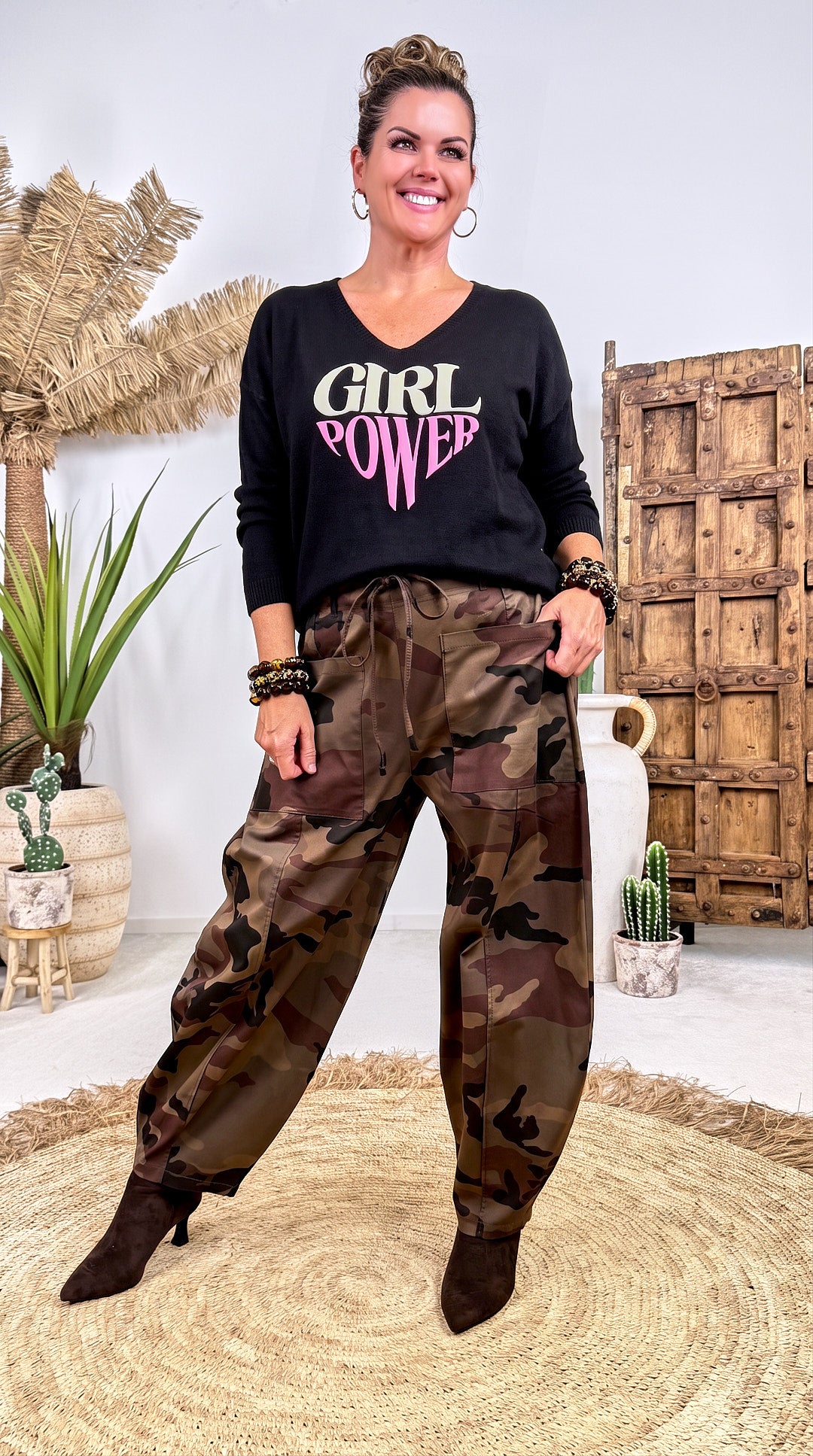 Pullover Girl Power *Schwarz*