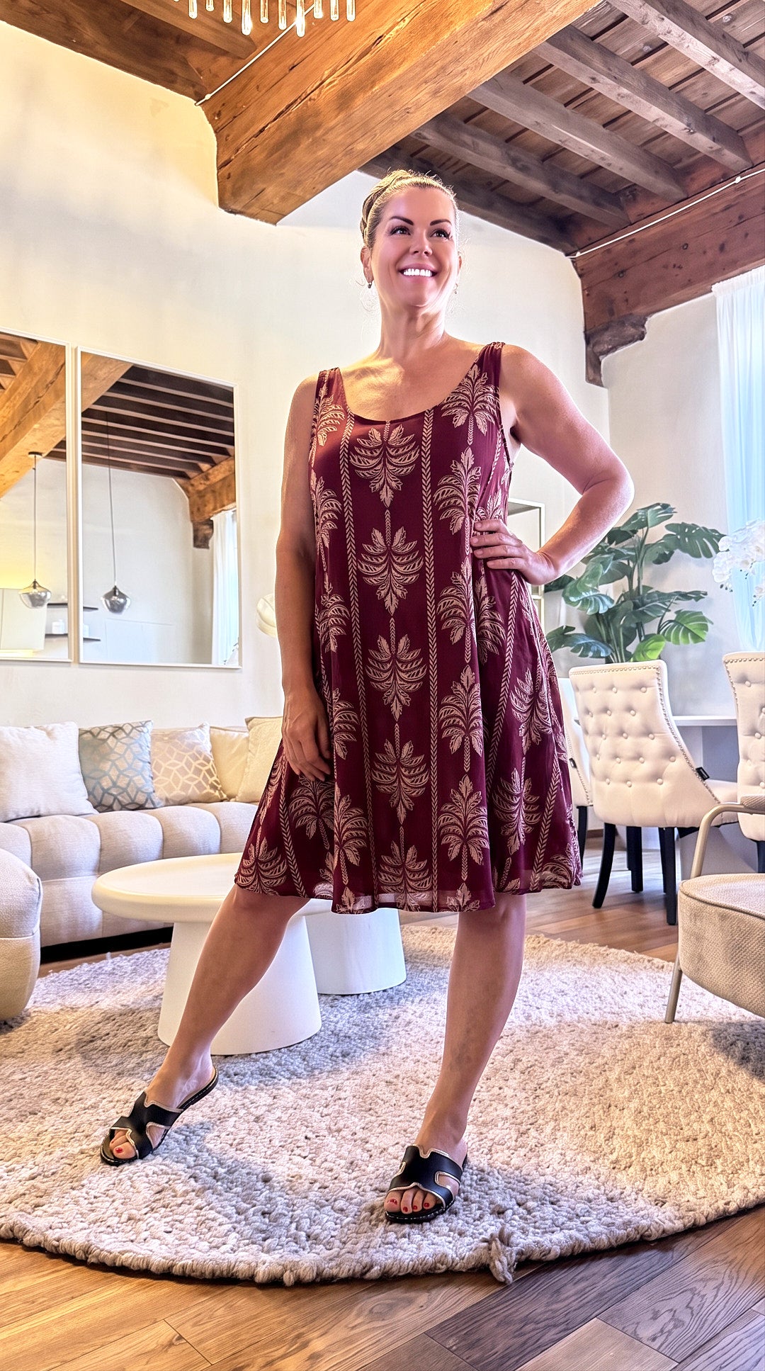 Kurzes Kleid Palmyra *Bordeaux*