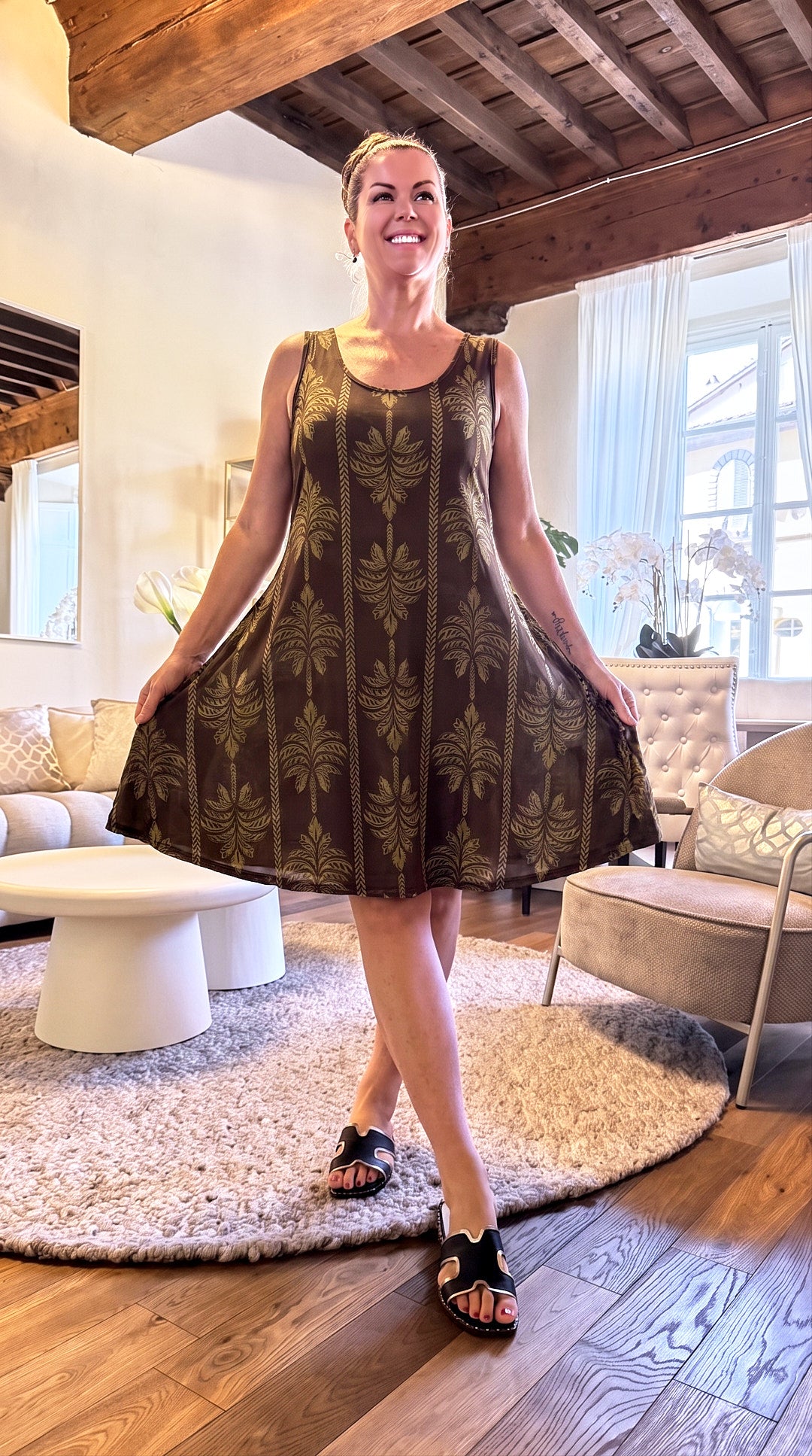 Kurzes Kleid Palmyra *Schoko*