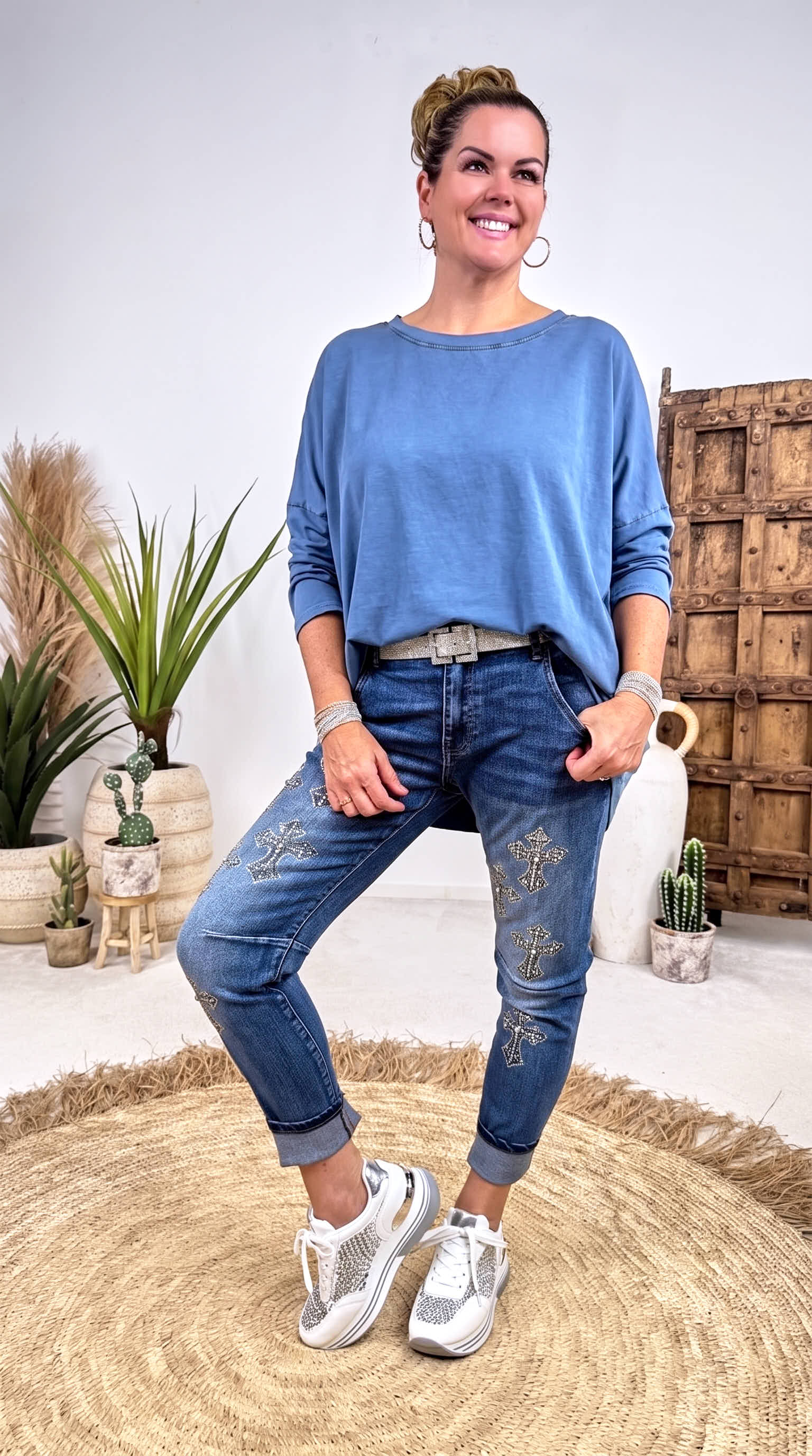 Langarmshirt Daily *Blau*