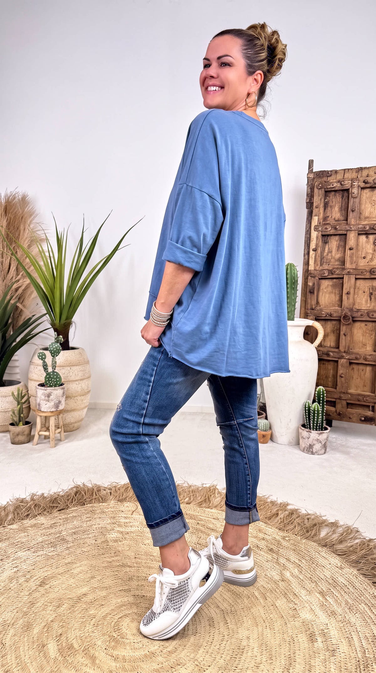 Langarmshirt Daily *Jeansblau* - Power of Princess