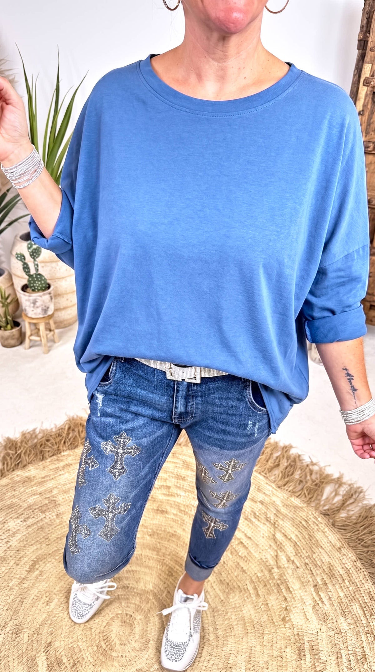 Langarmshirt Daily *Jeansblau* - Power of Princess