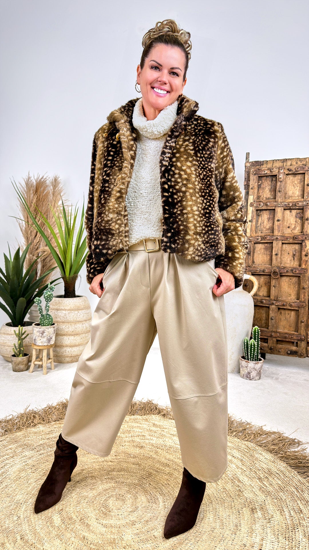 Weite Hose Beltara *Beige*