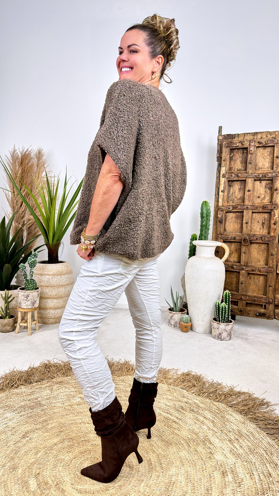 Poncho-Cardigan Warm Horizon *Taupe* (lieferbar ab 21.8.26)