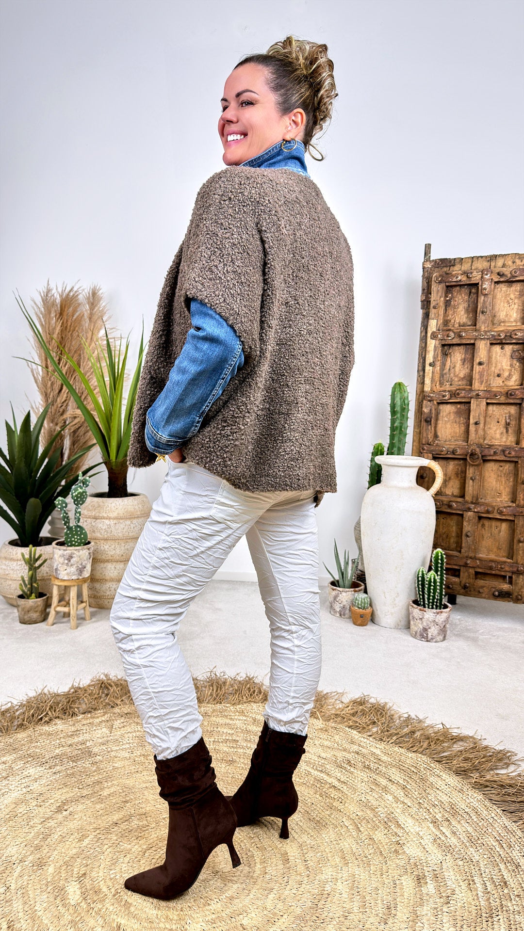 Poncho-Cardigan Warm Horizon *Taupe* (lieferbar ab 21.8.26)
