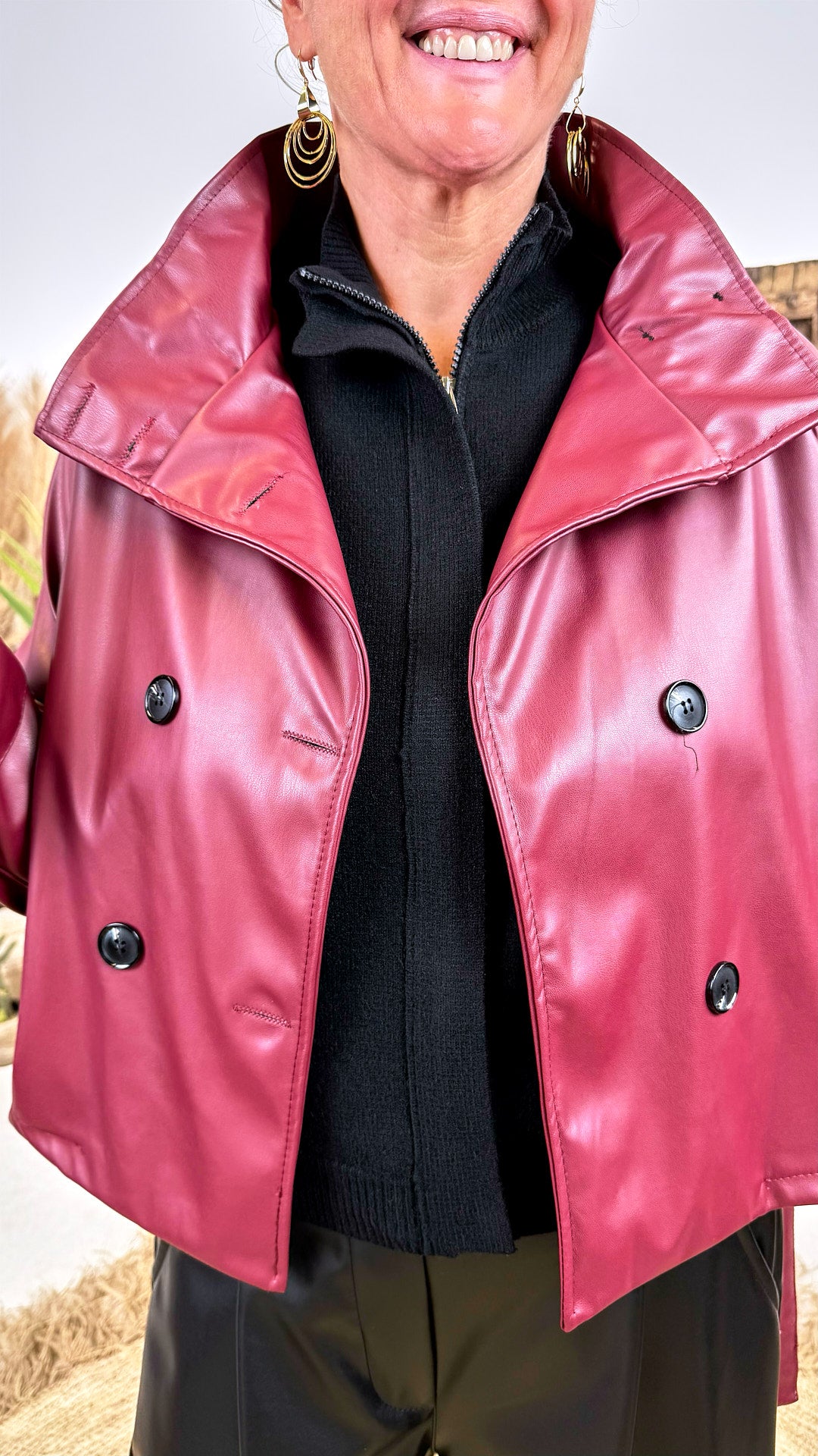 Kurzer Trenchcoat Archipel *Bordeaux*