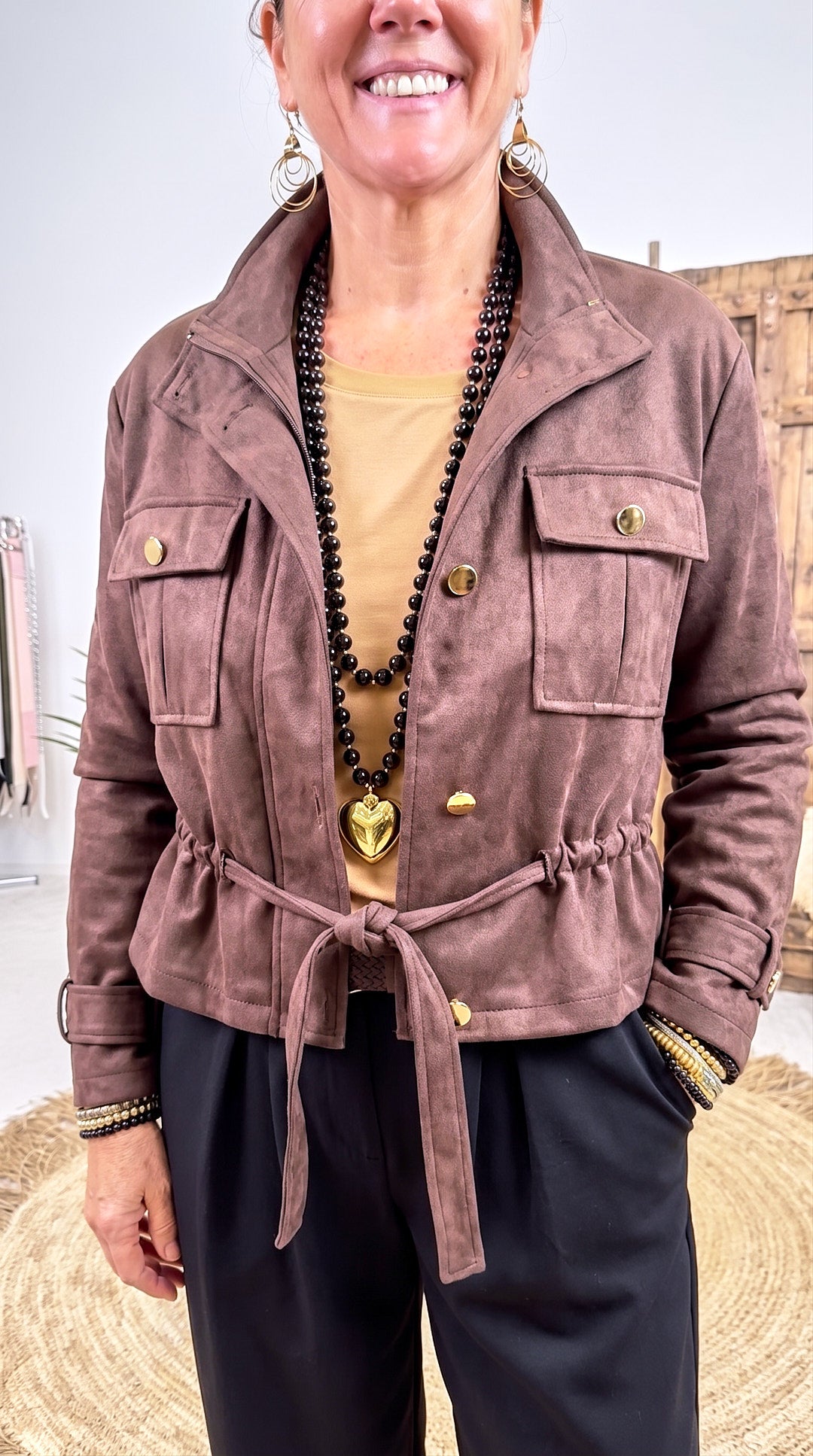 Leichte Jacke Leaf Street *Schoko*