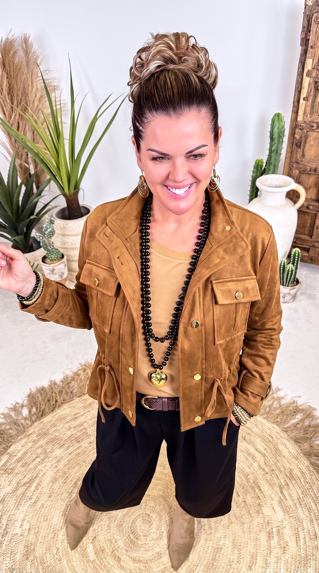 Leichte Jacke Leaf Street *Camel*