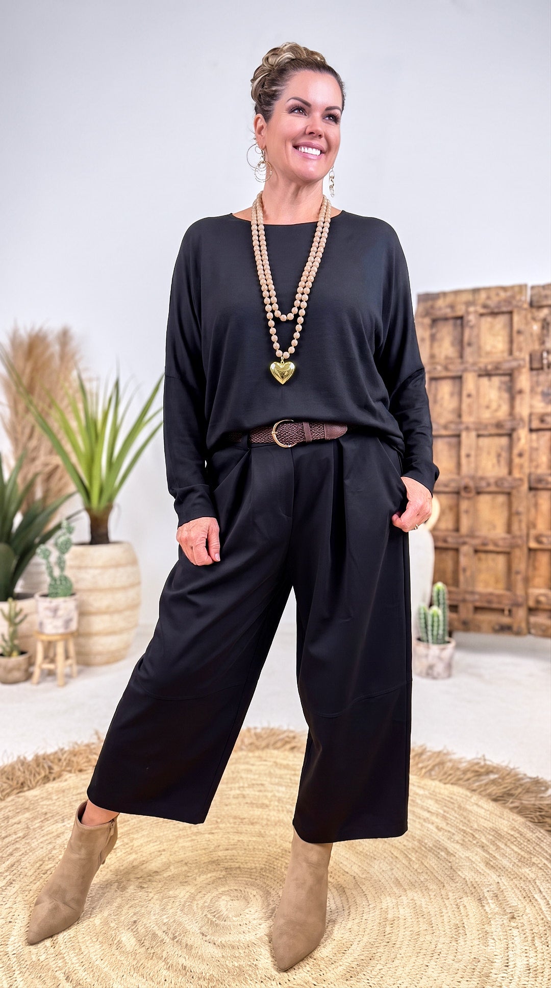 Langarmshirt Summer Moon *Schwarz*