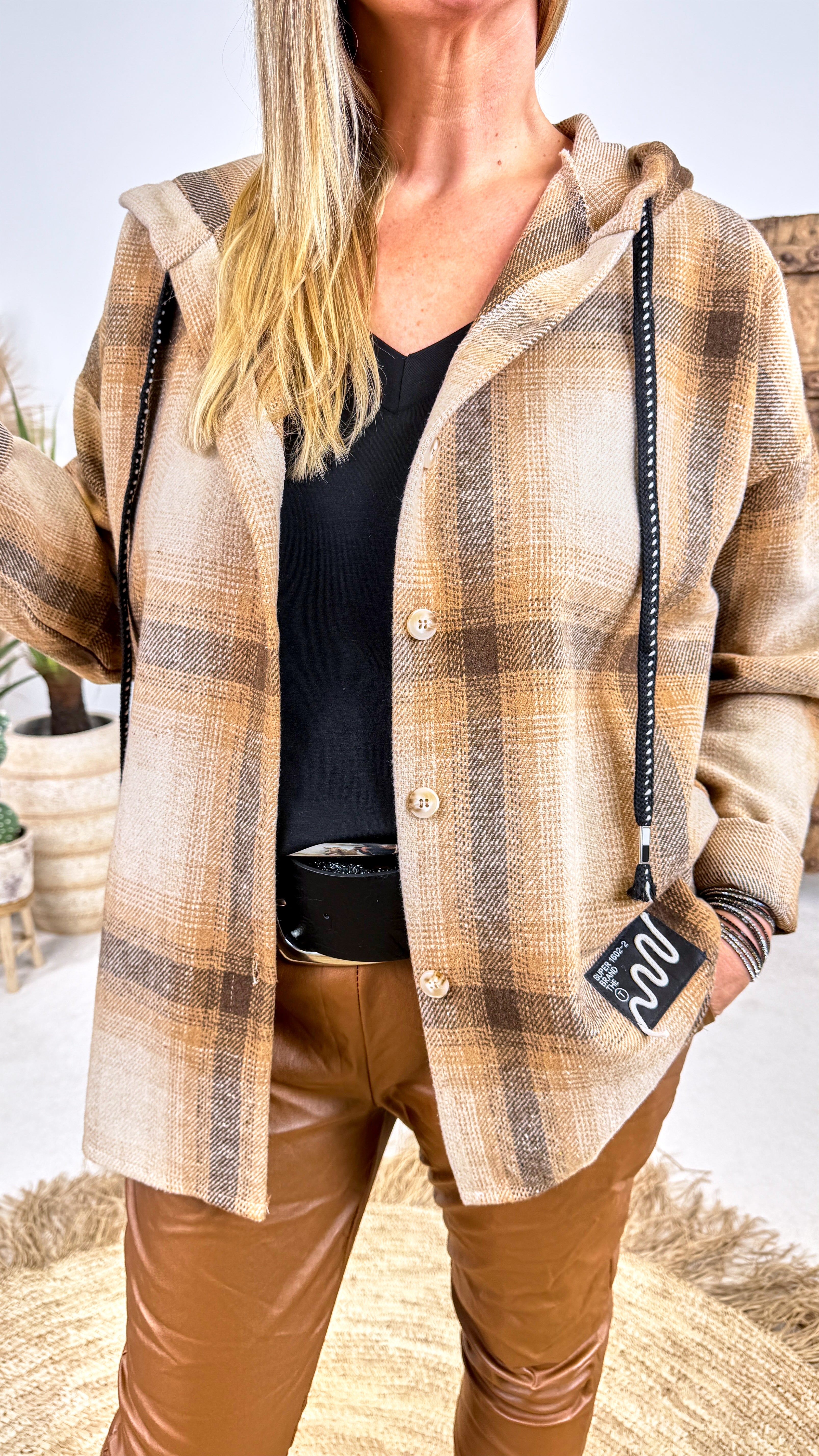 Hemd-Jacke Nordic Plaid *Camel*