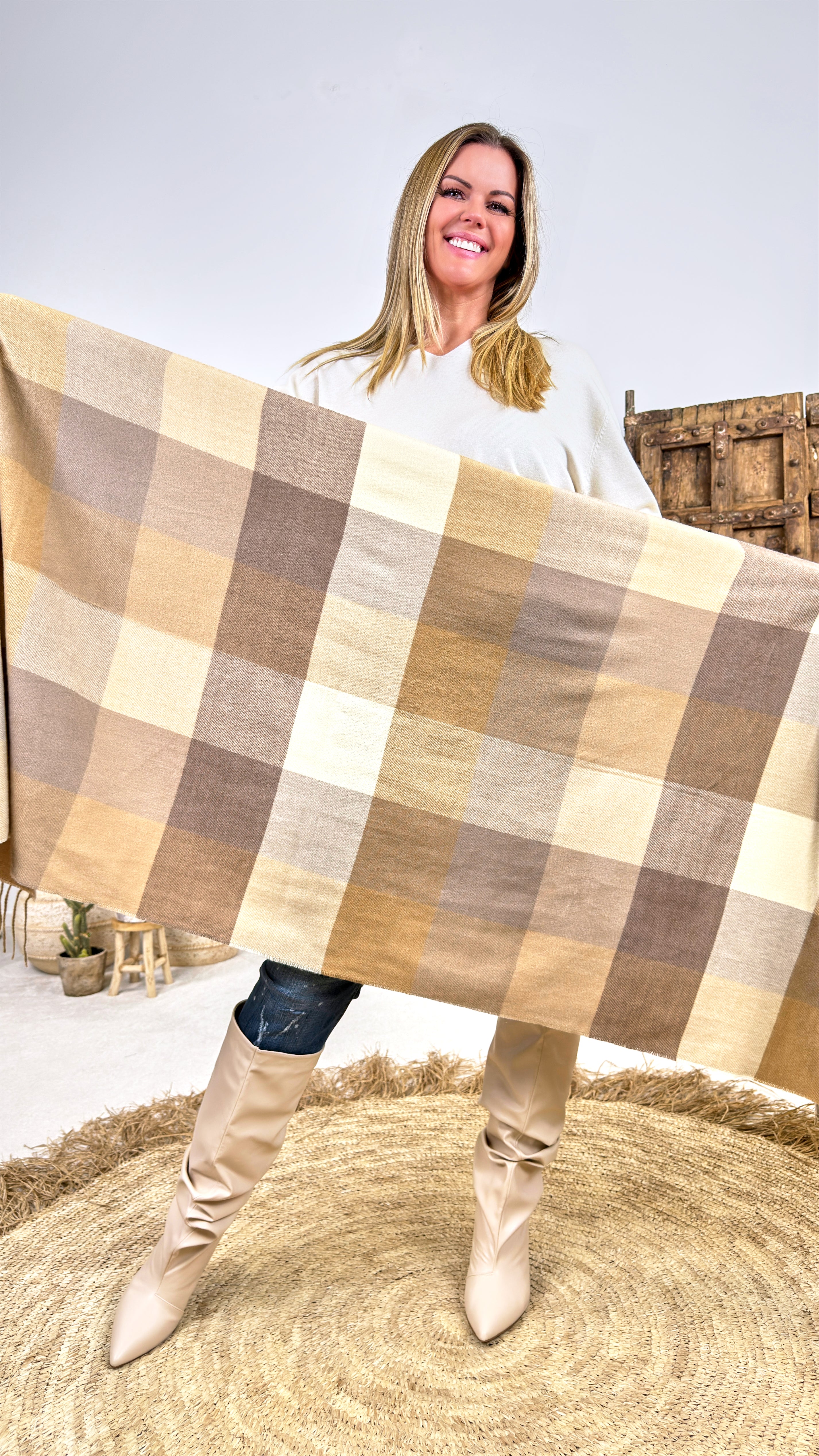 Schal Highland Check *Camel*