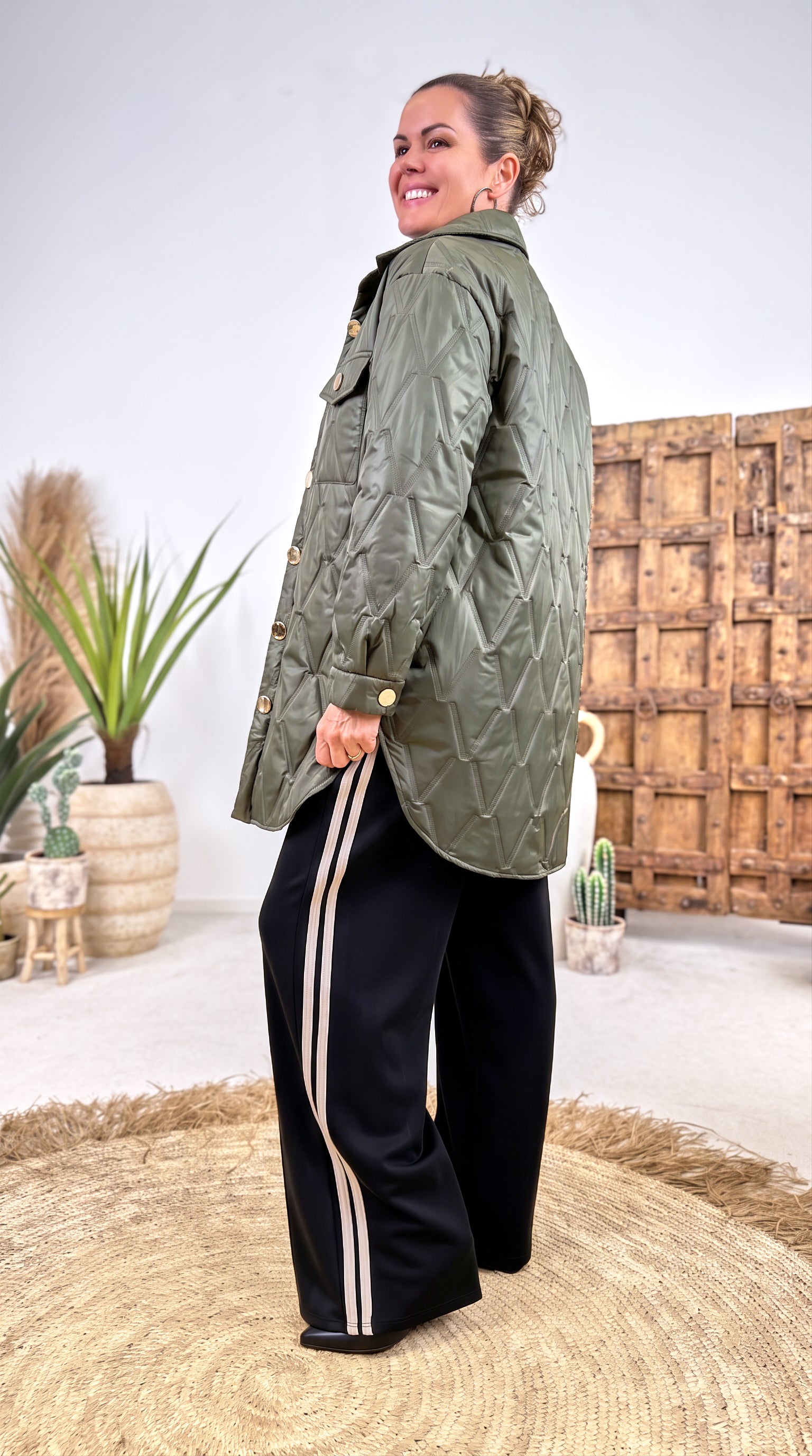 Dünner Steppmantel Mira *Khaki*