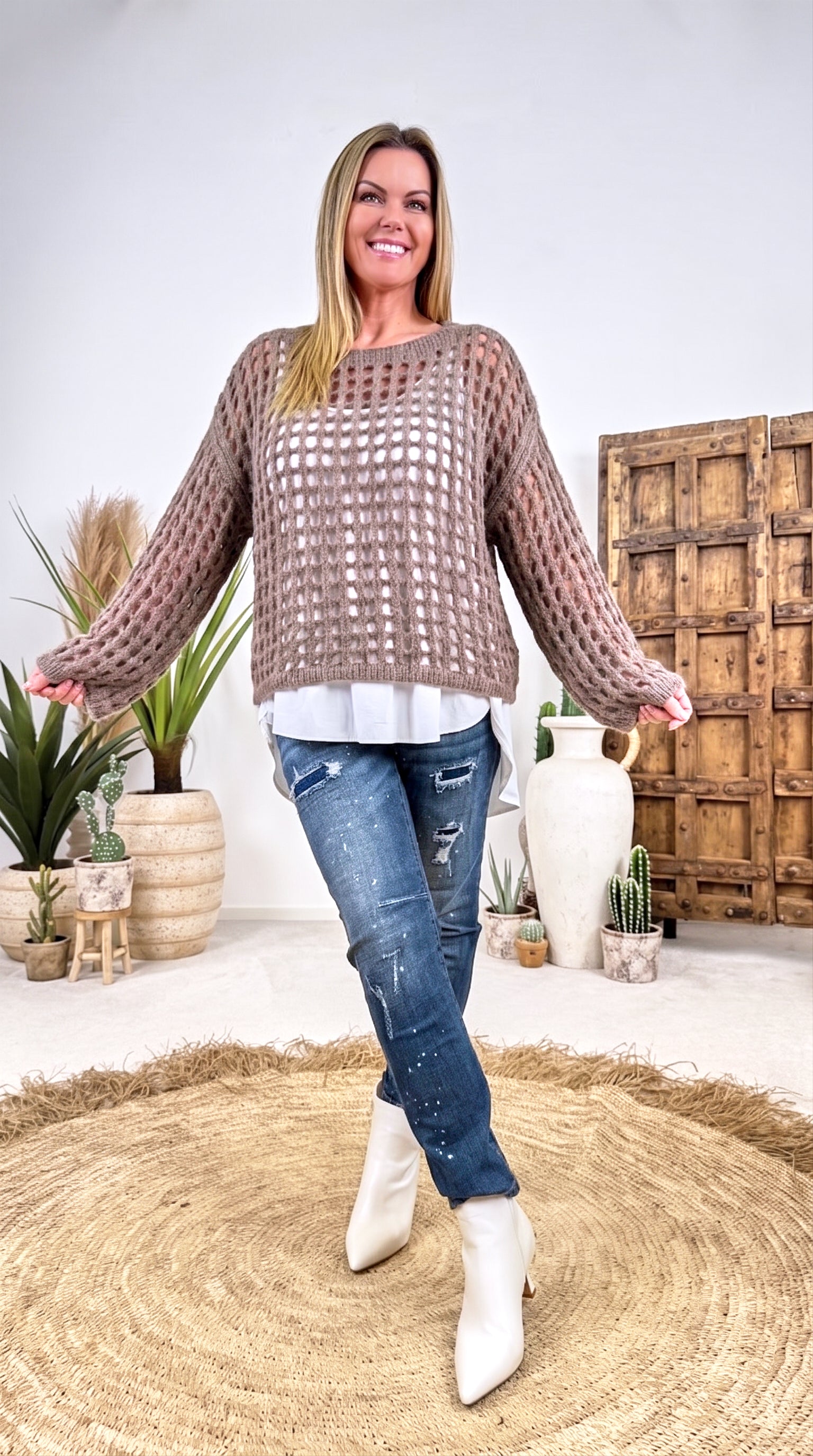 Strickpullover Lacunae *Taupe*