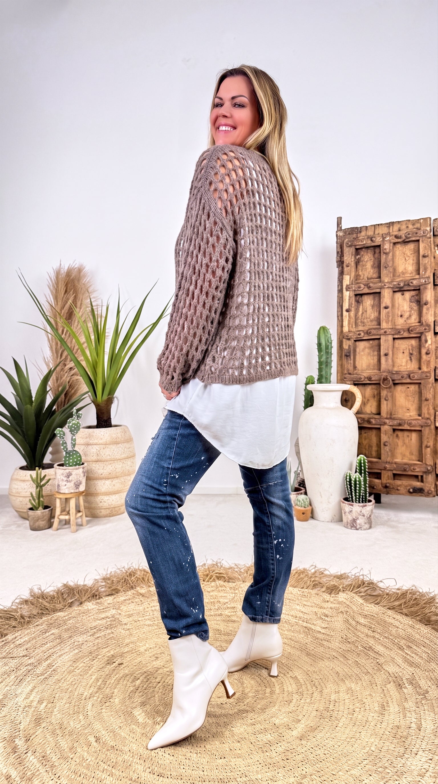 Strickpullover Lacunae *Taupe*