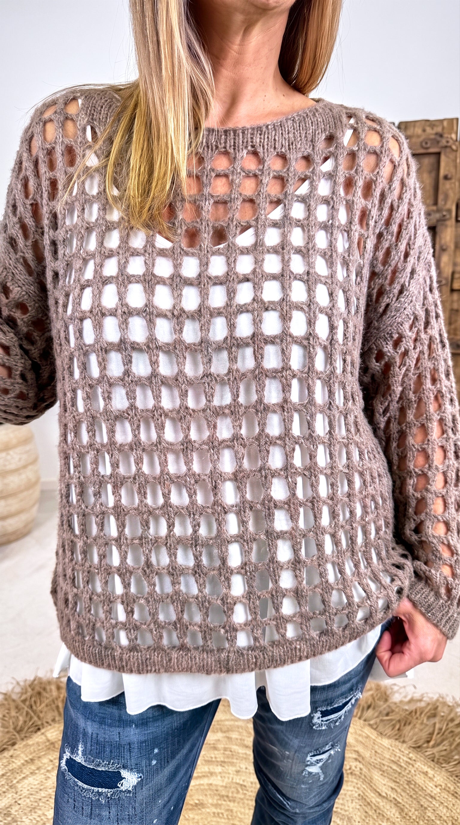 Strickpullover Lacunae *Taupe*