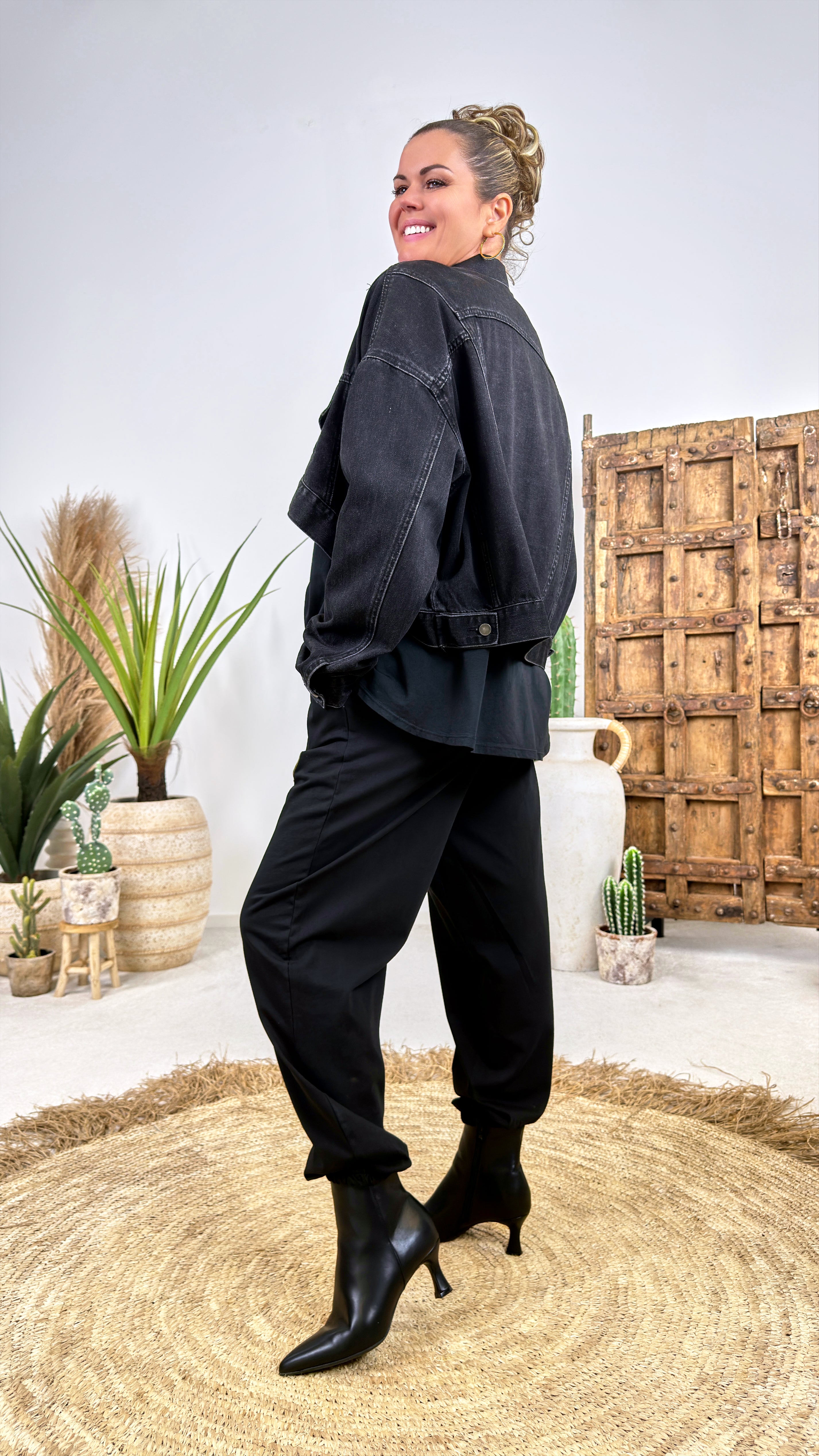 Jeansjacke Anvil *Schwarz*