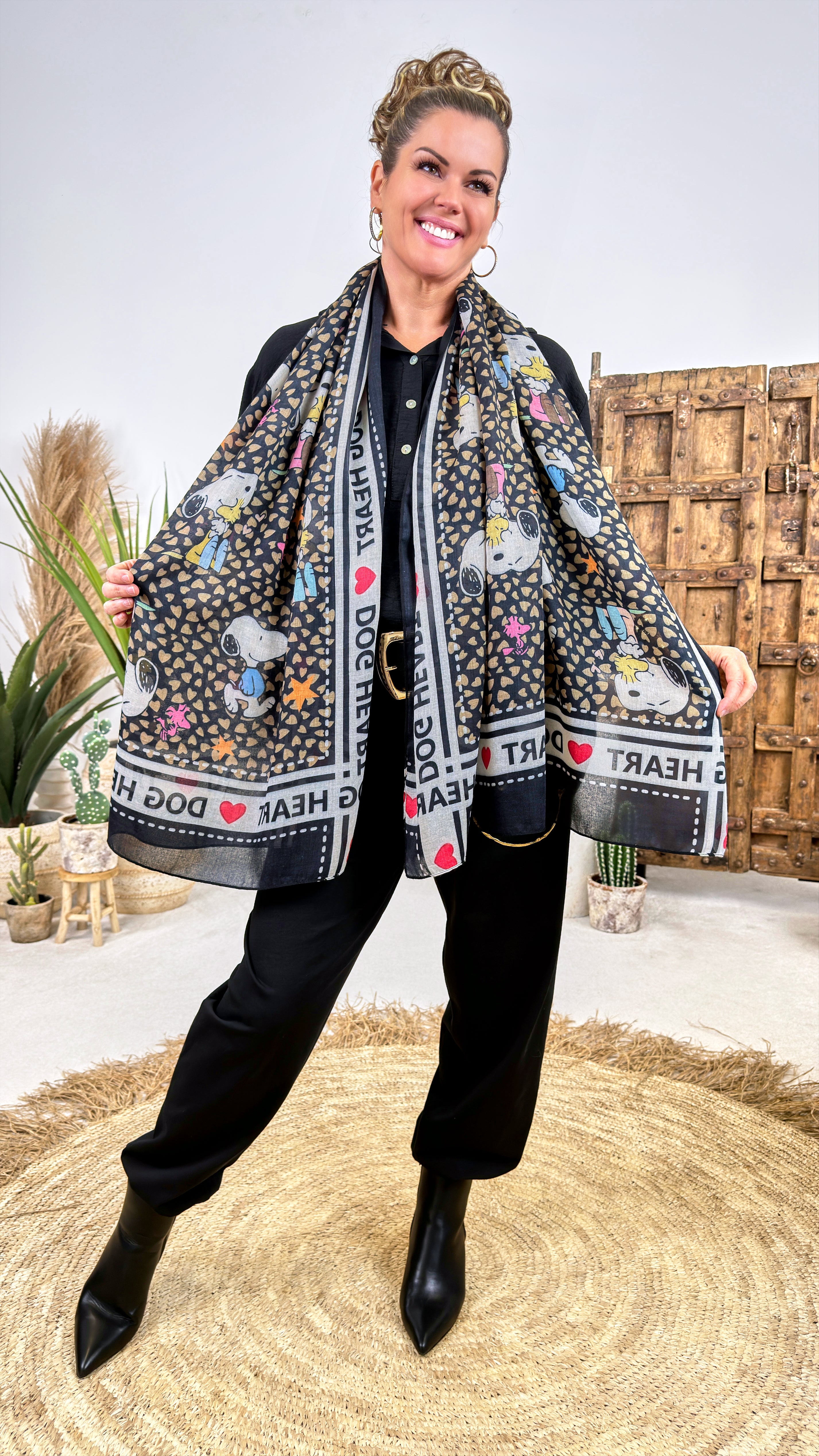 Halstuch Heartbeat Paws *Schwarz*