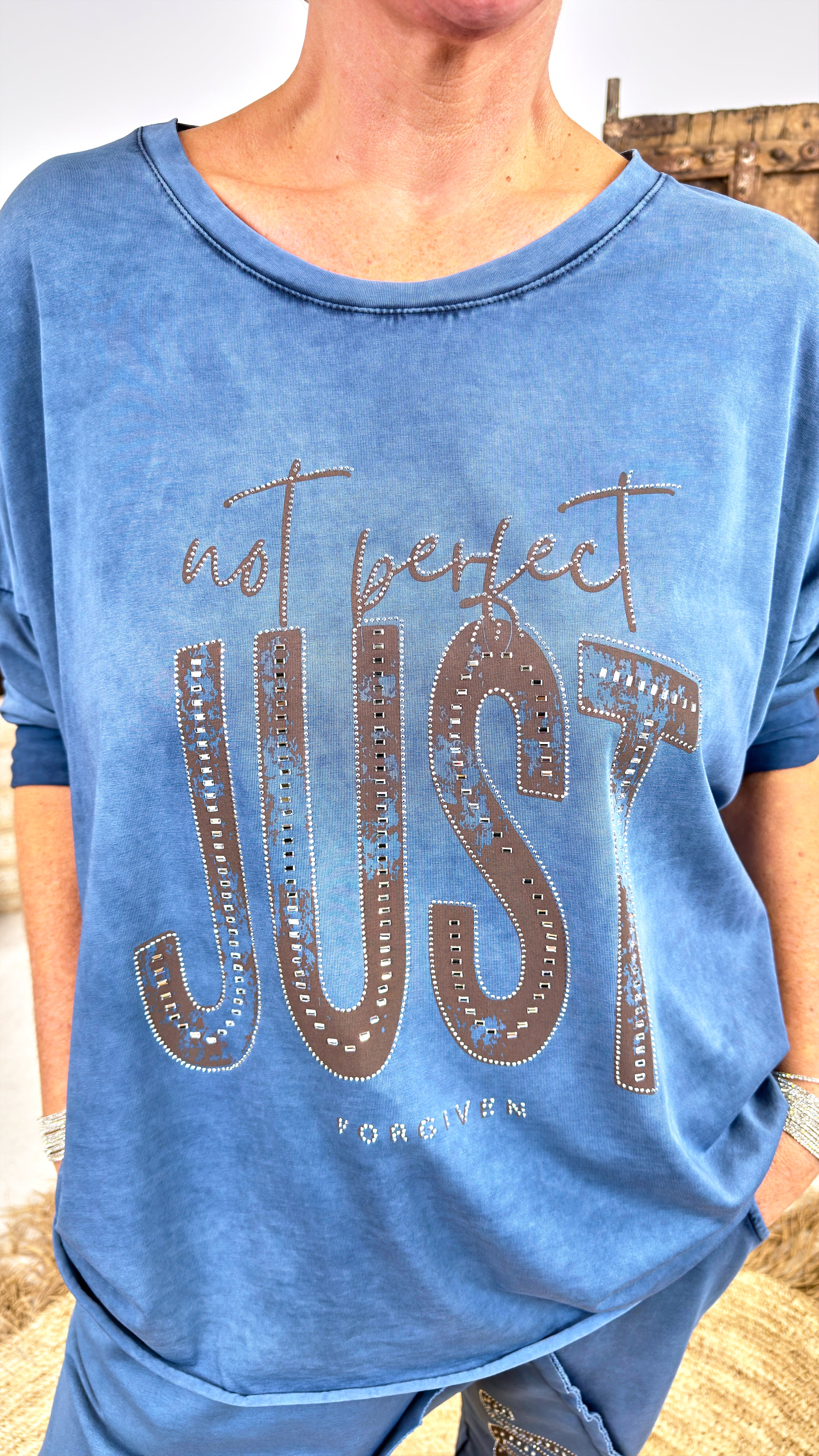 Langarmshirt Just Casual *Jeansblau*