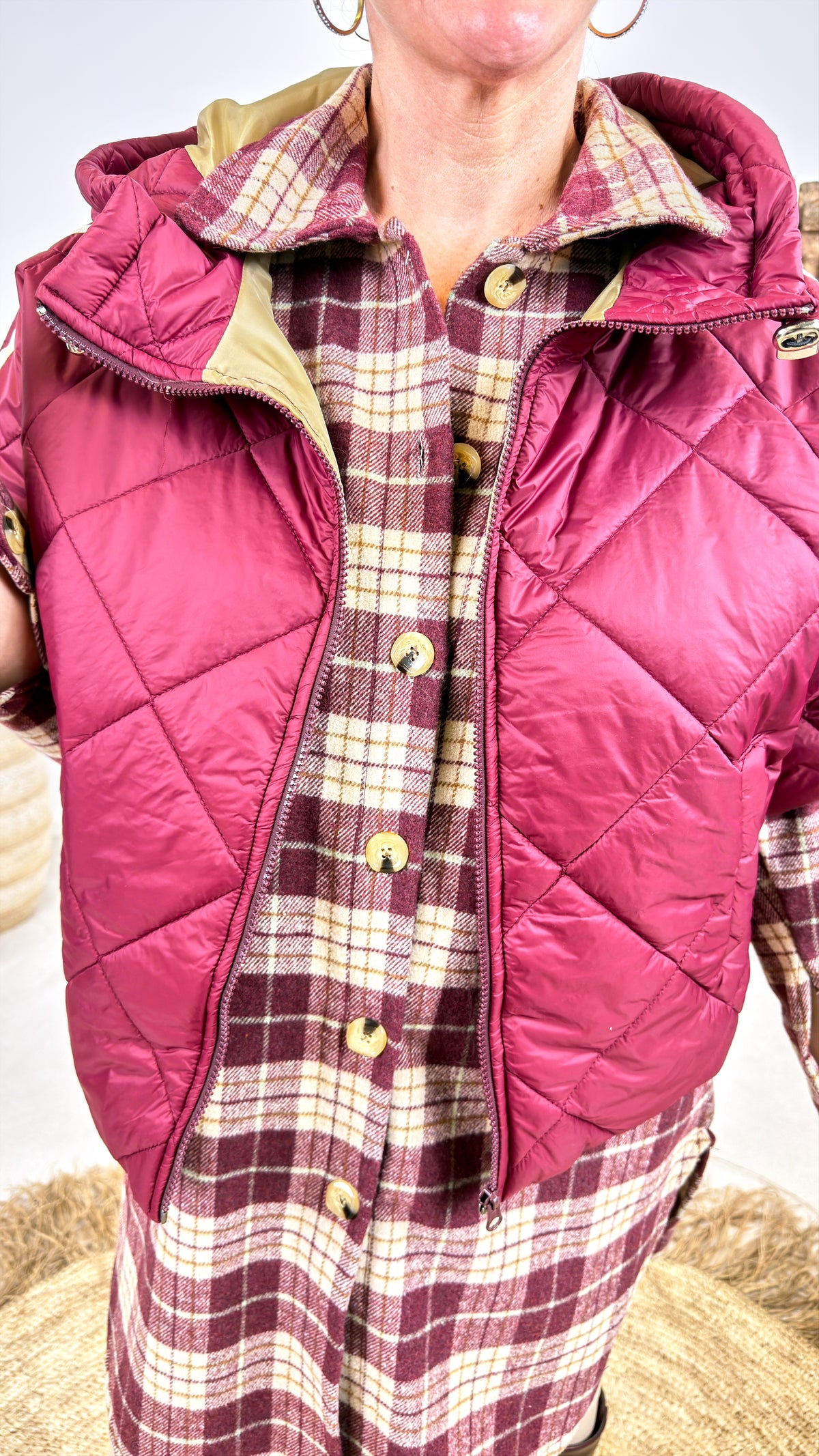 Kurzarm-Weste Cavendish *Bordeaux*