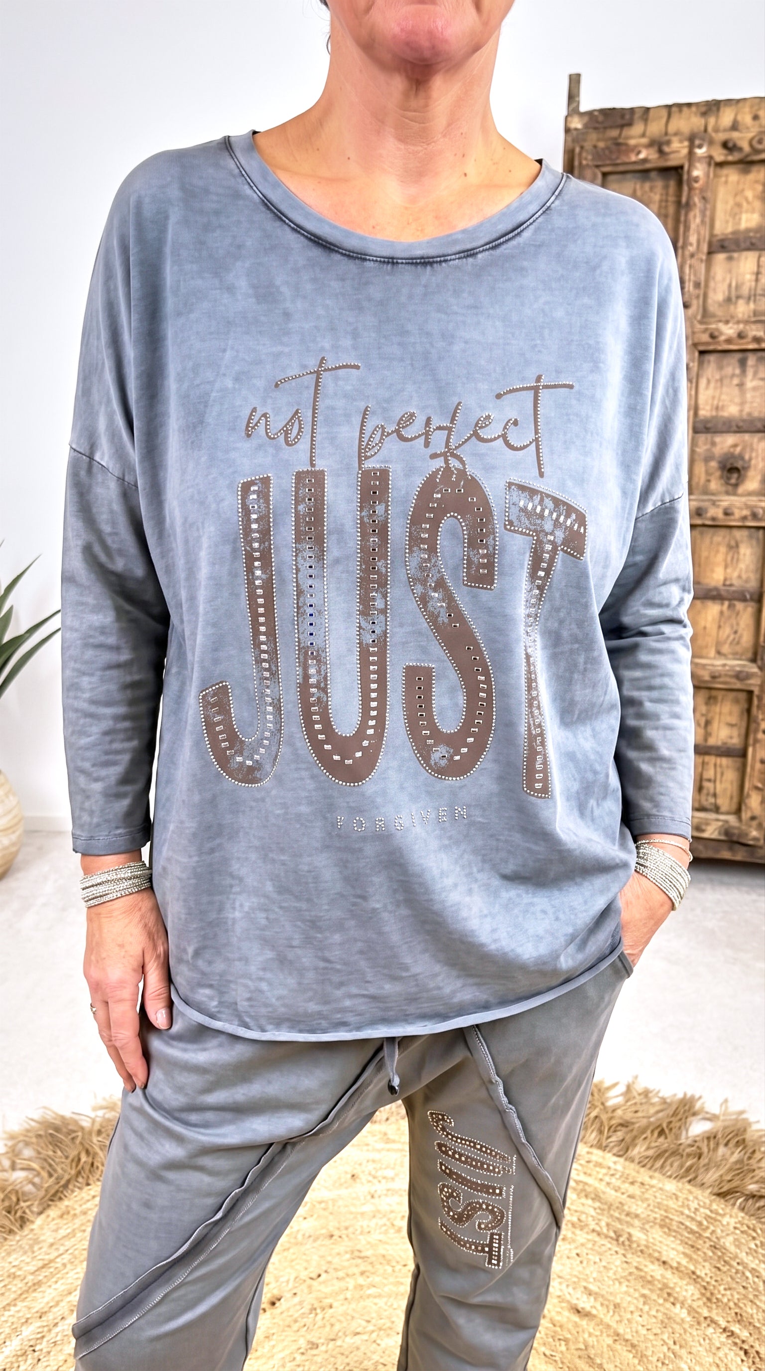 Langarmshirt Just Casual *Grau*