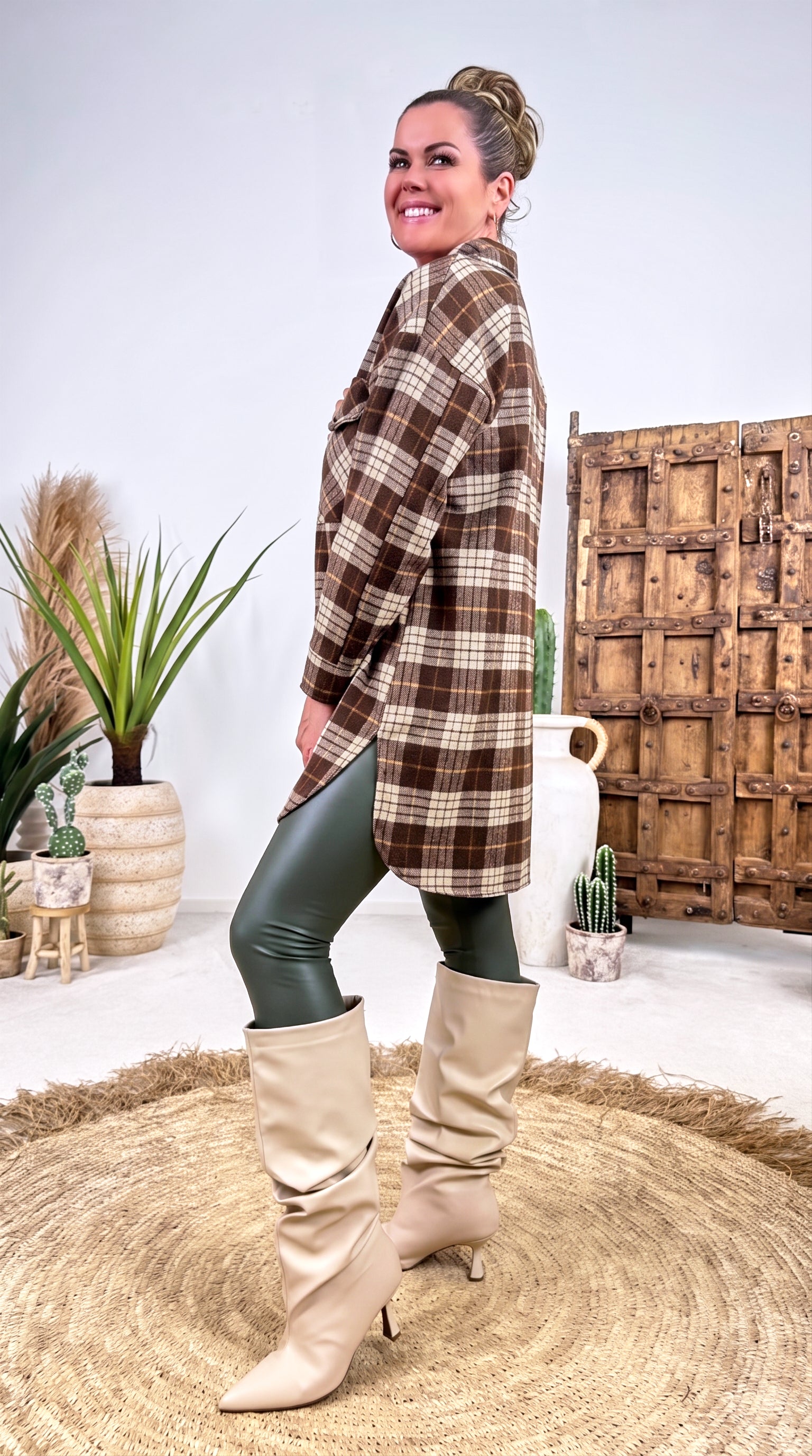 Leggins Leather Luxe *Khaki*