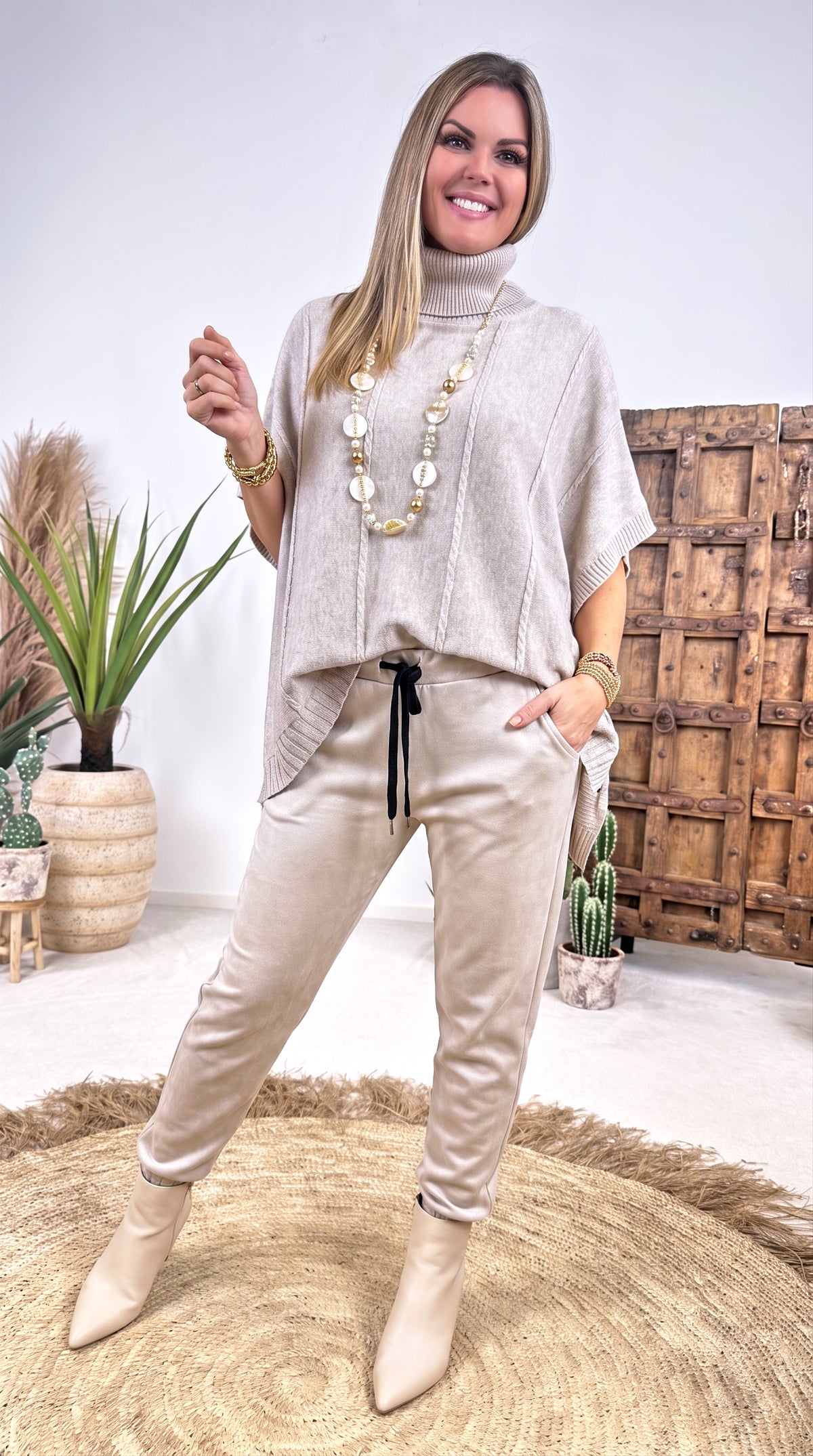 Jogpants Velour Drift *Beige*