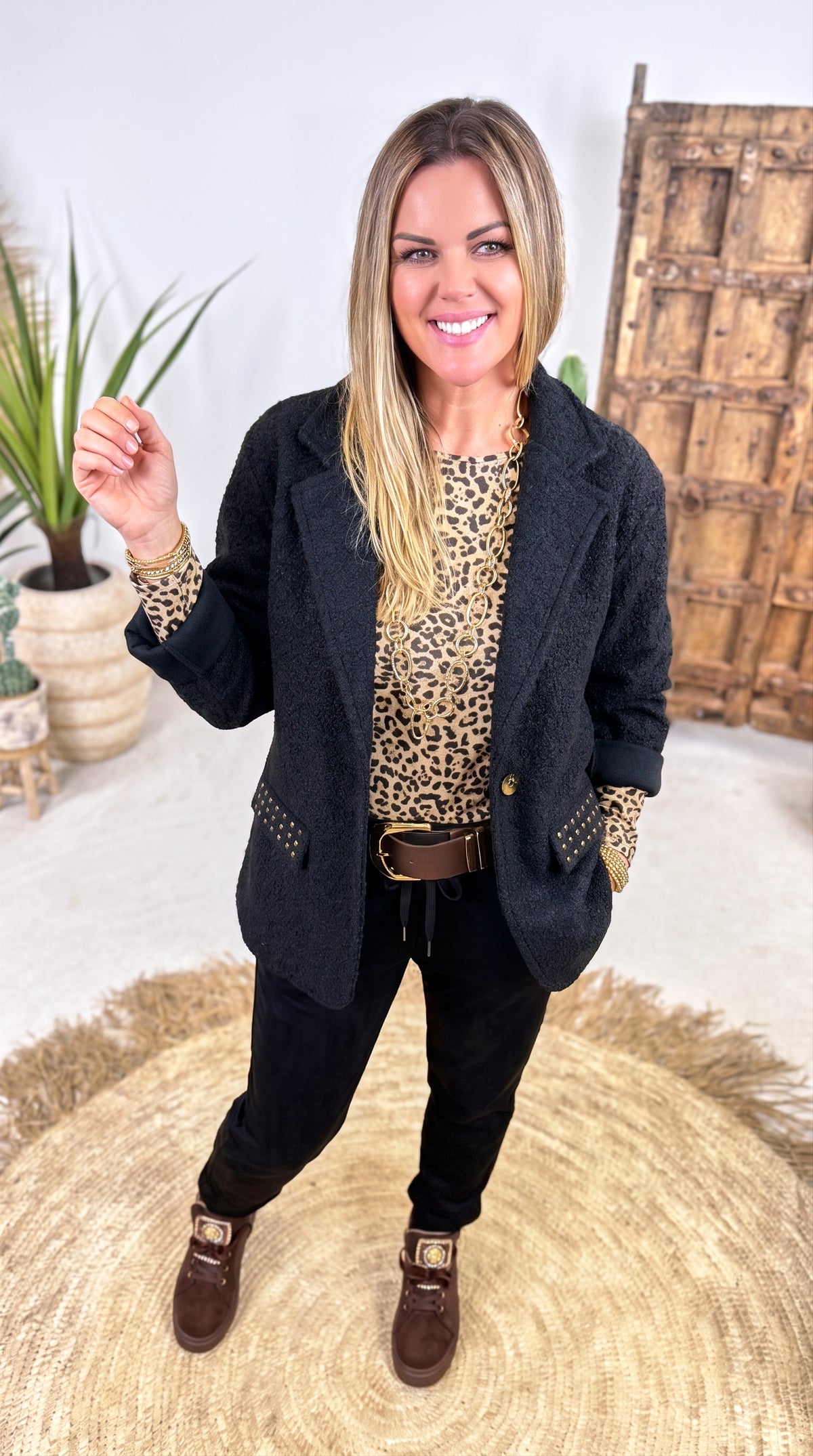 Dünnes Langarmshirt Jaguara *Camel* (2 Größen)