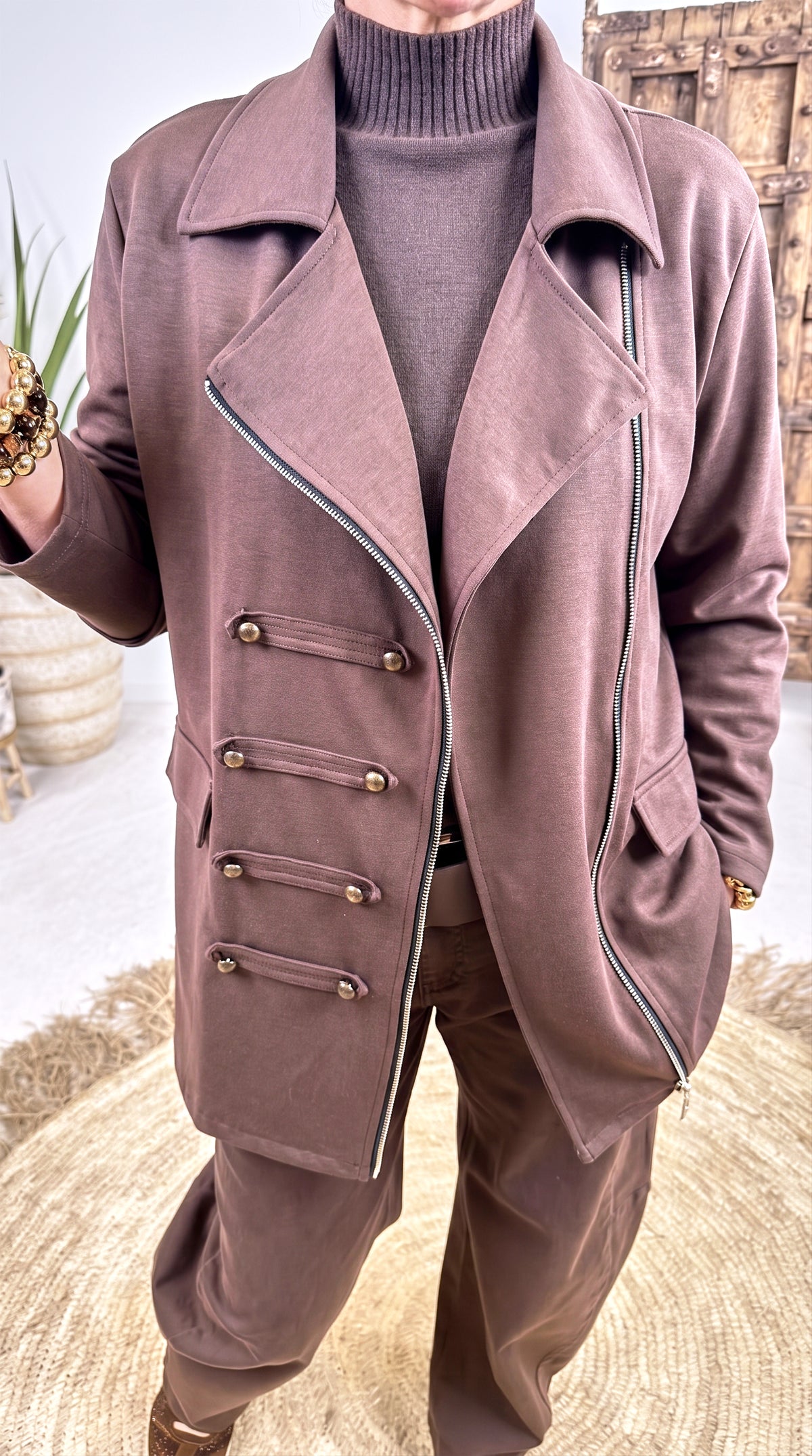 Sweatjacke Sol Levante *Schoko*