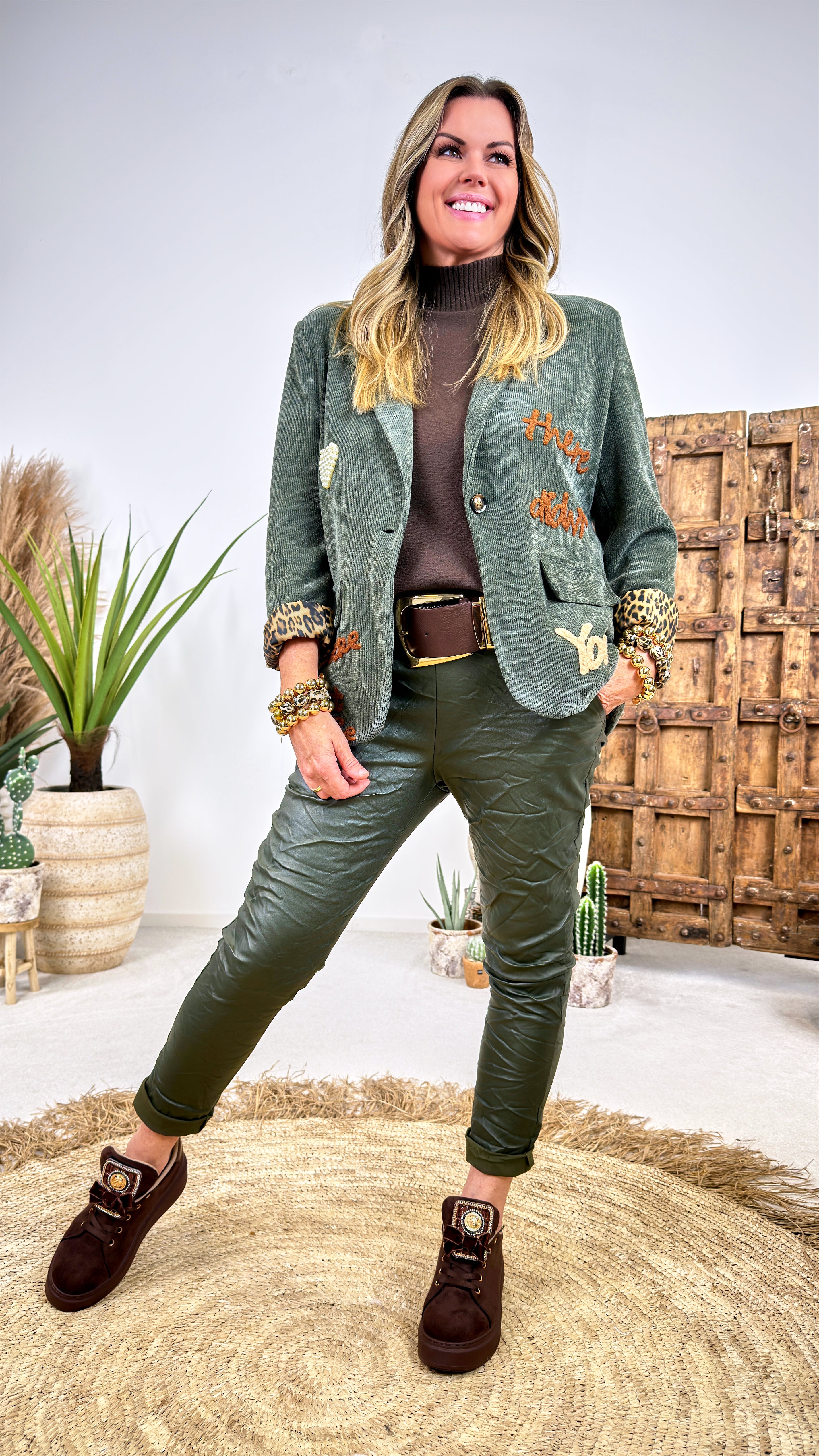 Jogpants Leather Classic *Khaki*