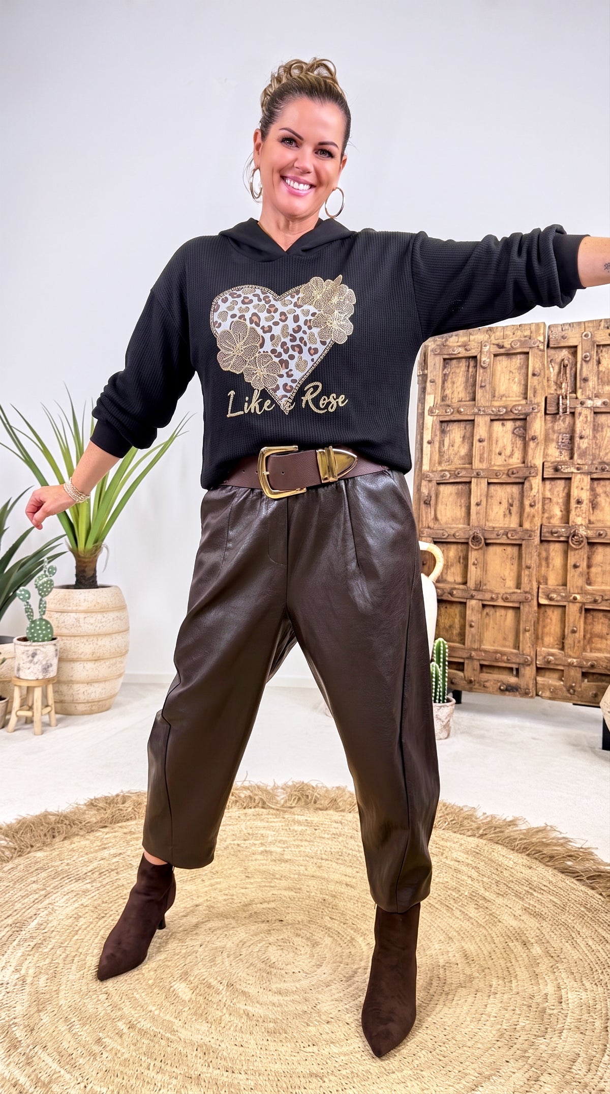 Dünner Hoodie Savannah Pulse *Schwarz*