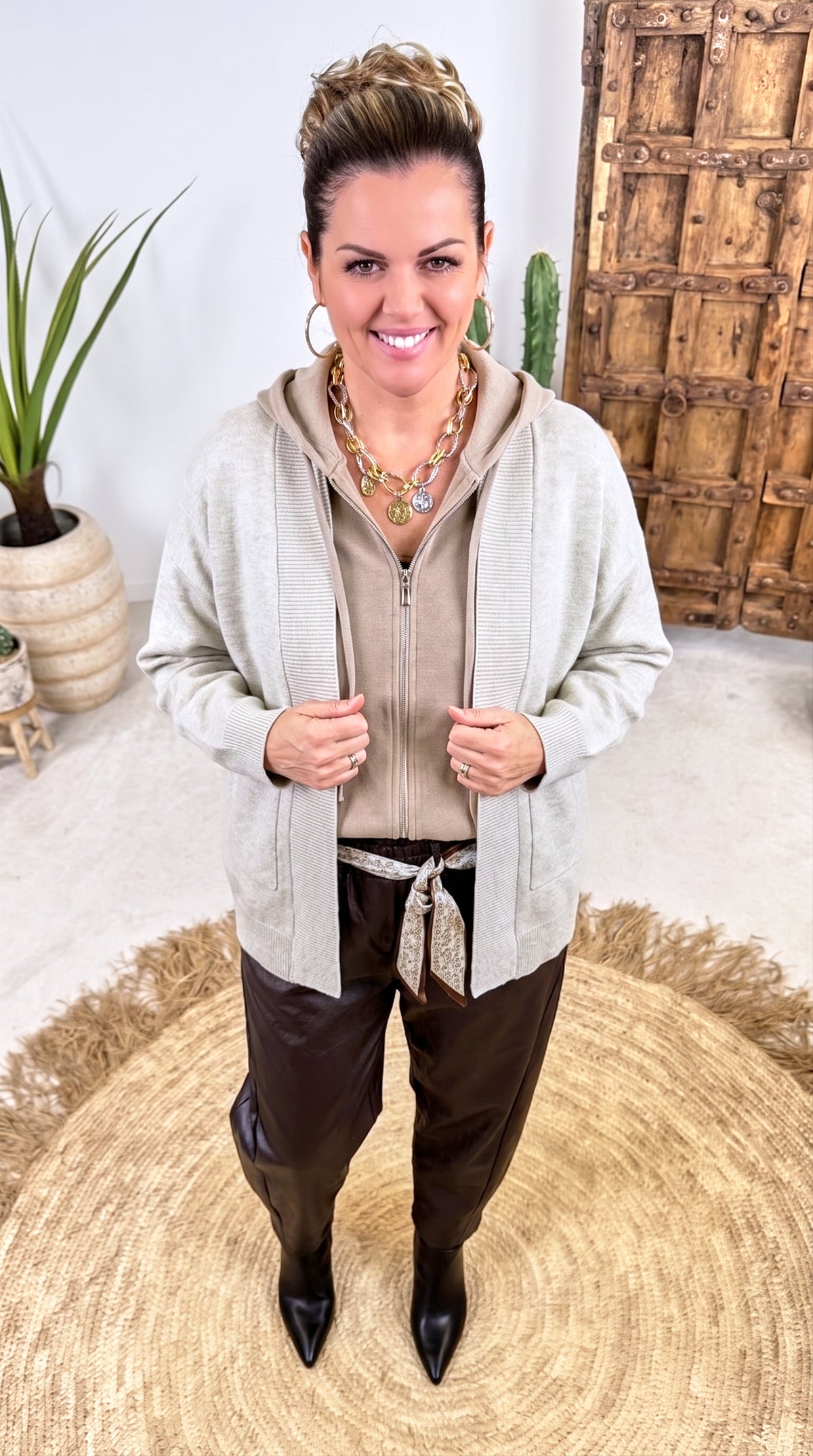 Stickjacke Avena *Beige*