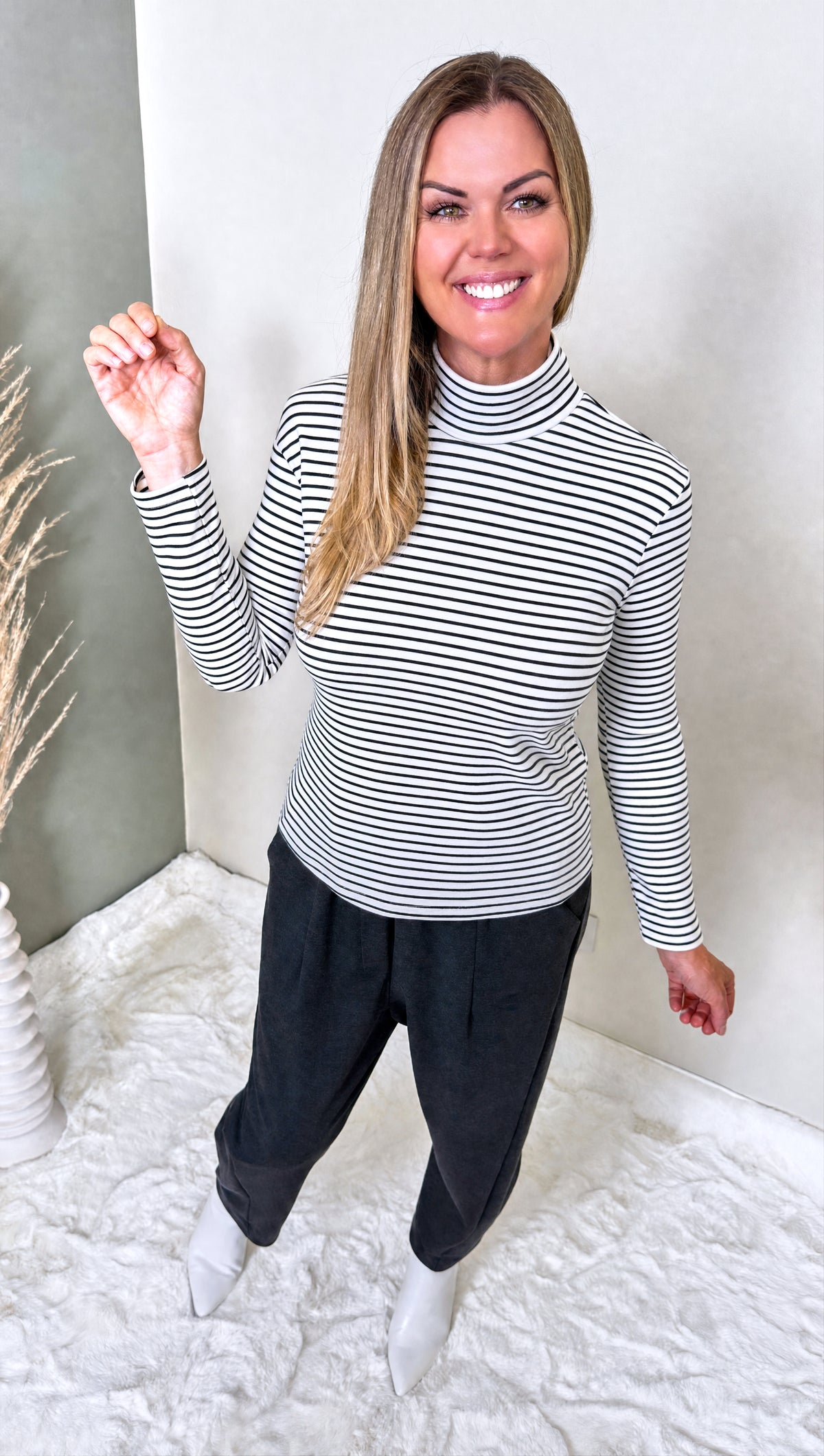 Rollkragenpullover Simple *Weiß*