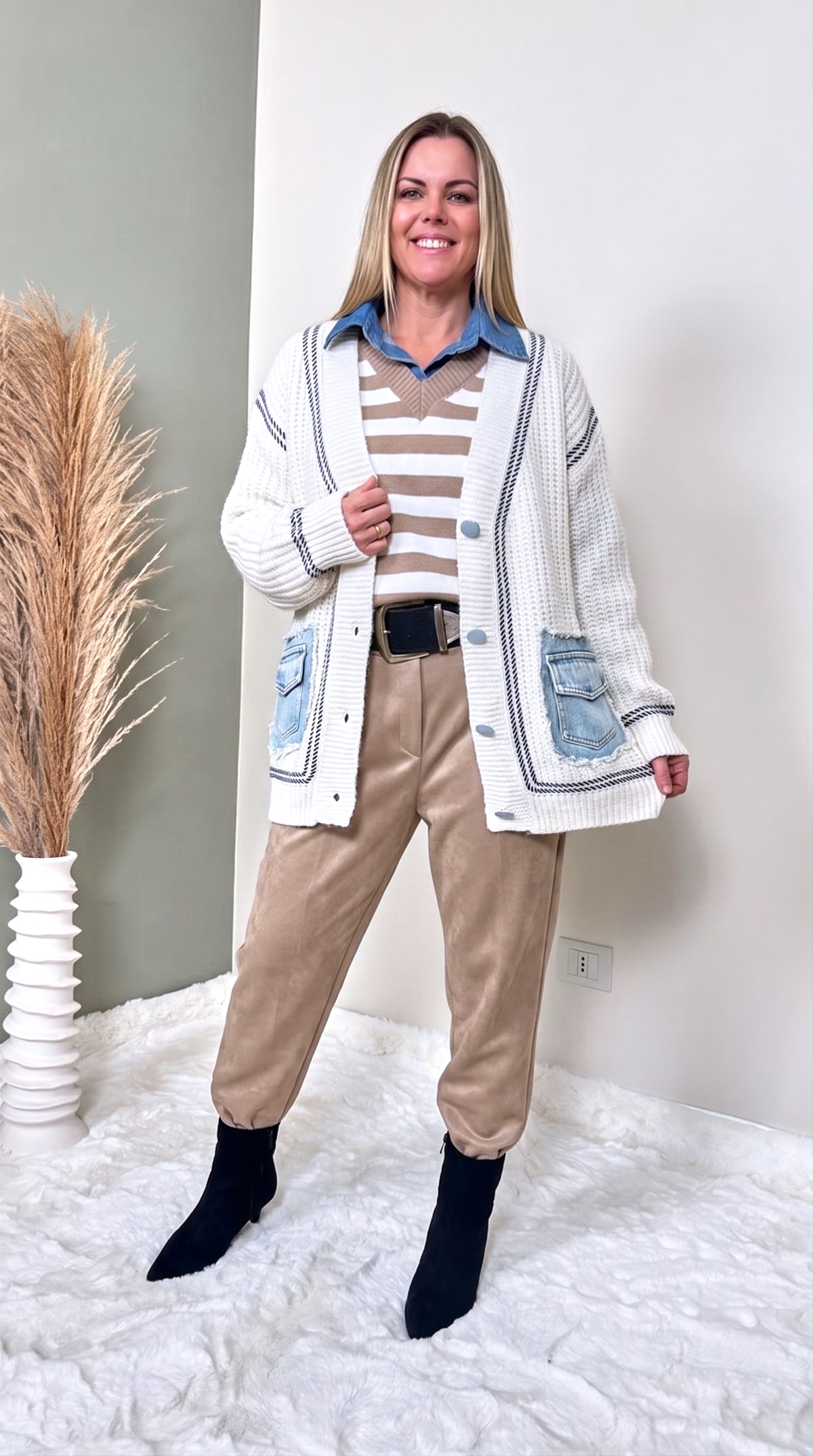 Cardigan Rustic Denim *Weiß*