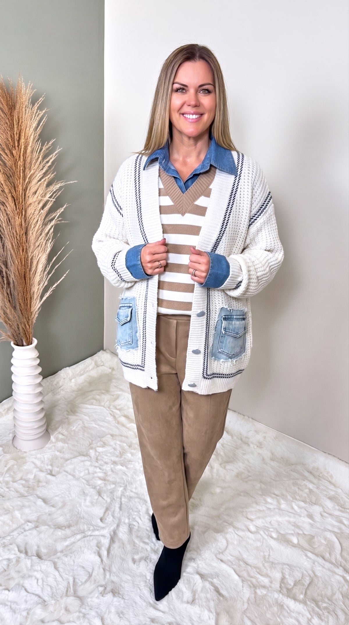 Cardigan Rustic Denim *Weiß*