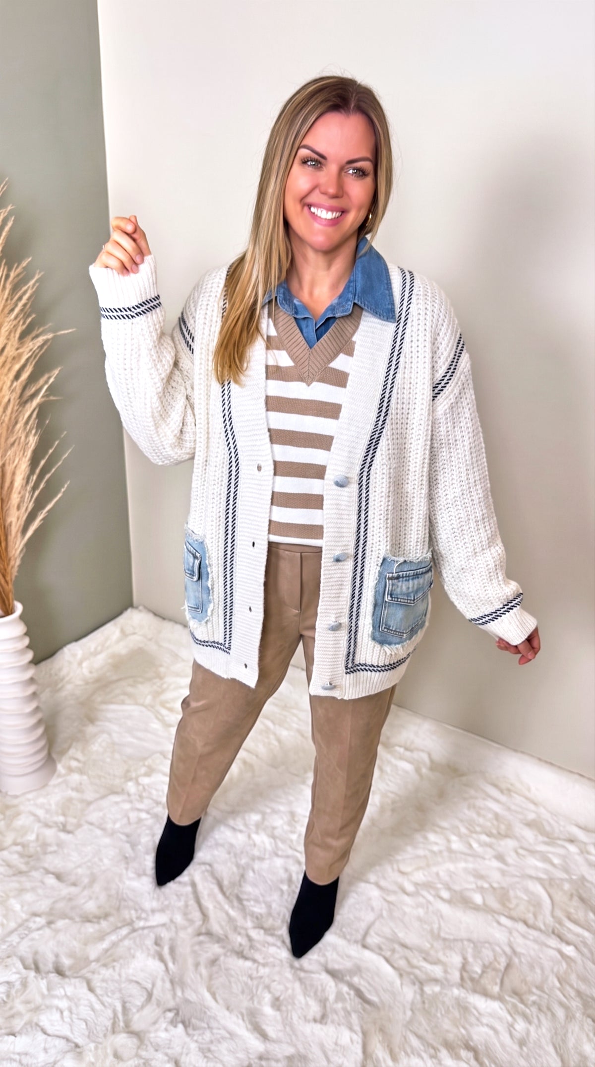 Cardigan Rustic Denim *Weiß*