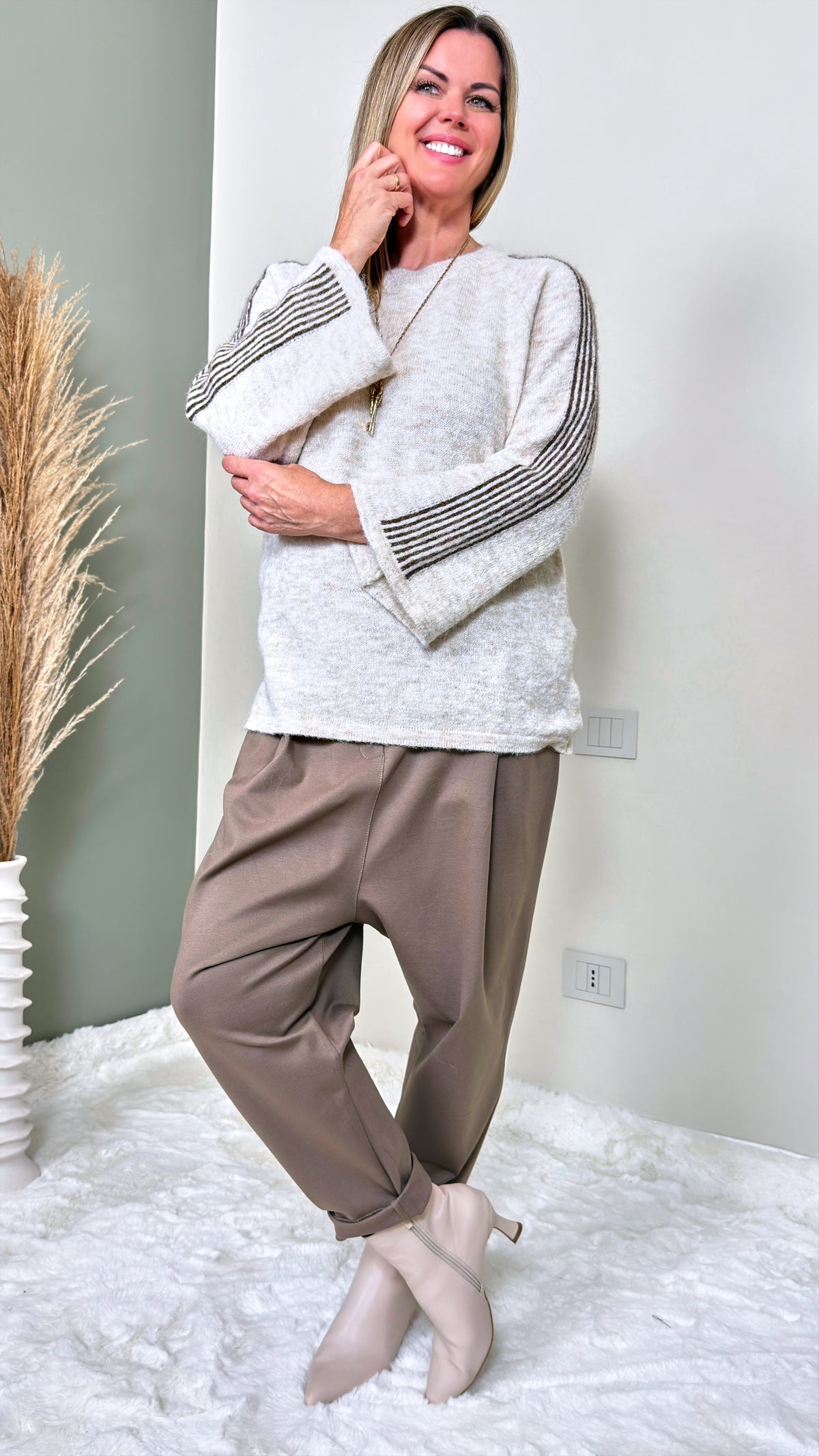 Strickpullover Cinder *Beige*