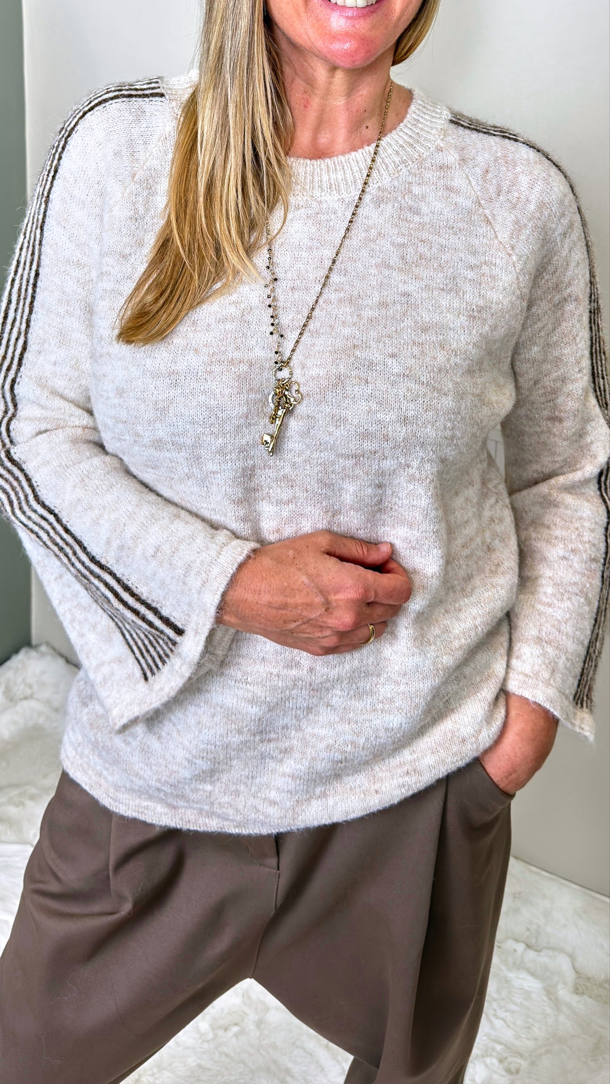 Strickpullover Cinder *Beige*