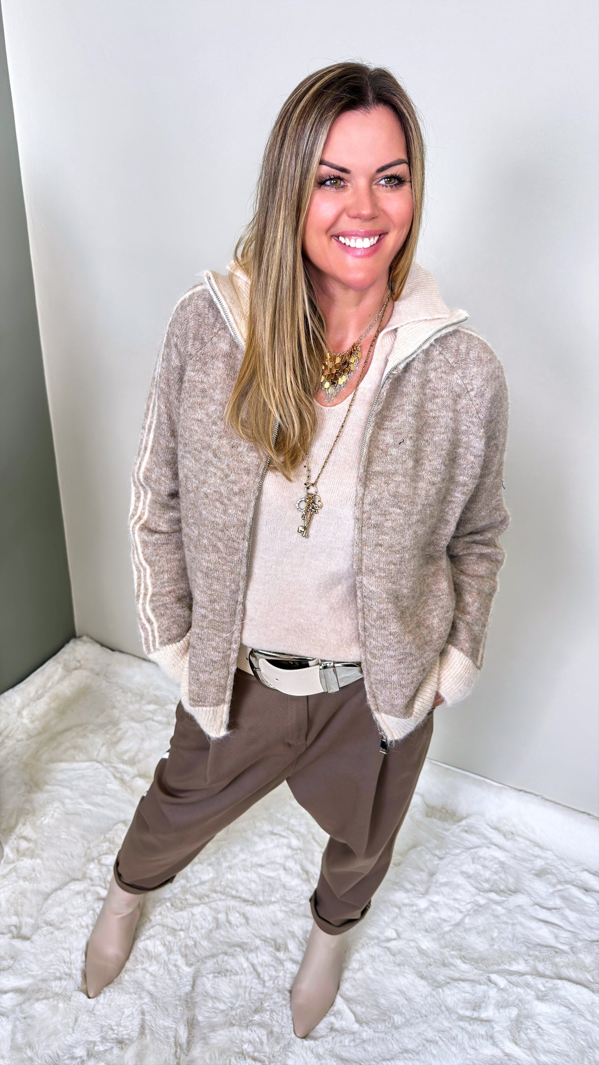 Strickjacke Timber *Beige*