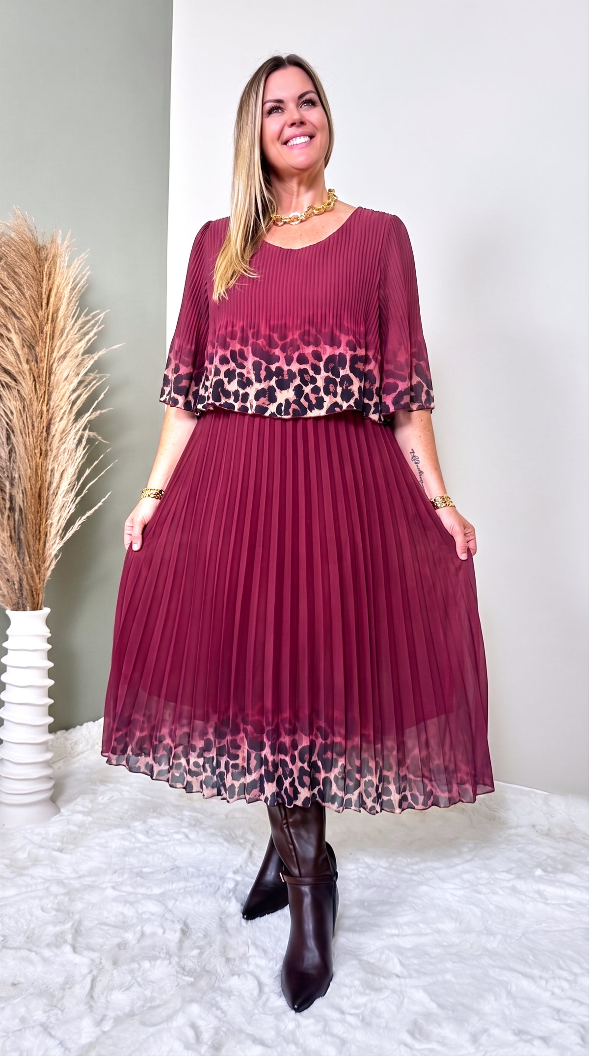 Langes Kleid Harvest Moon *Bordeaux*