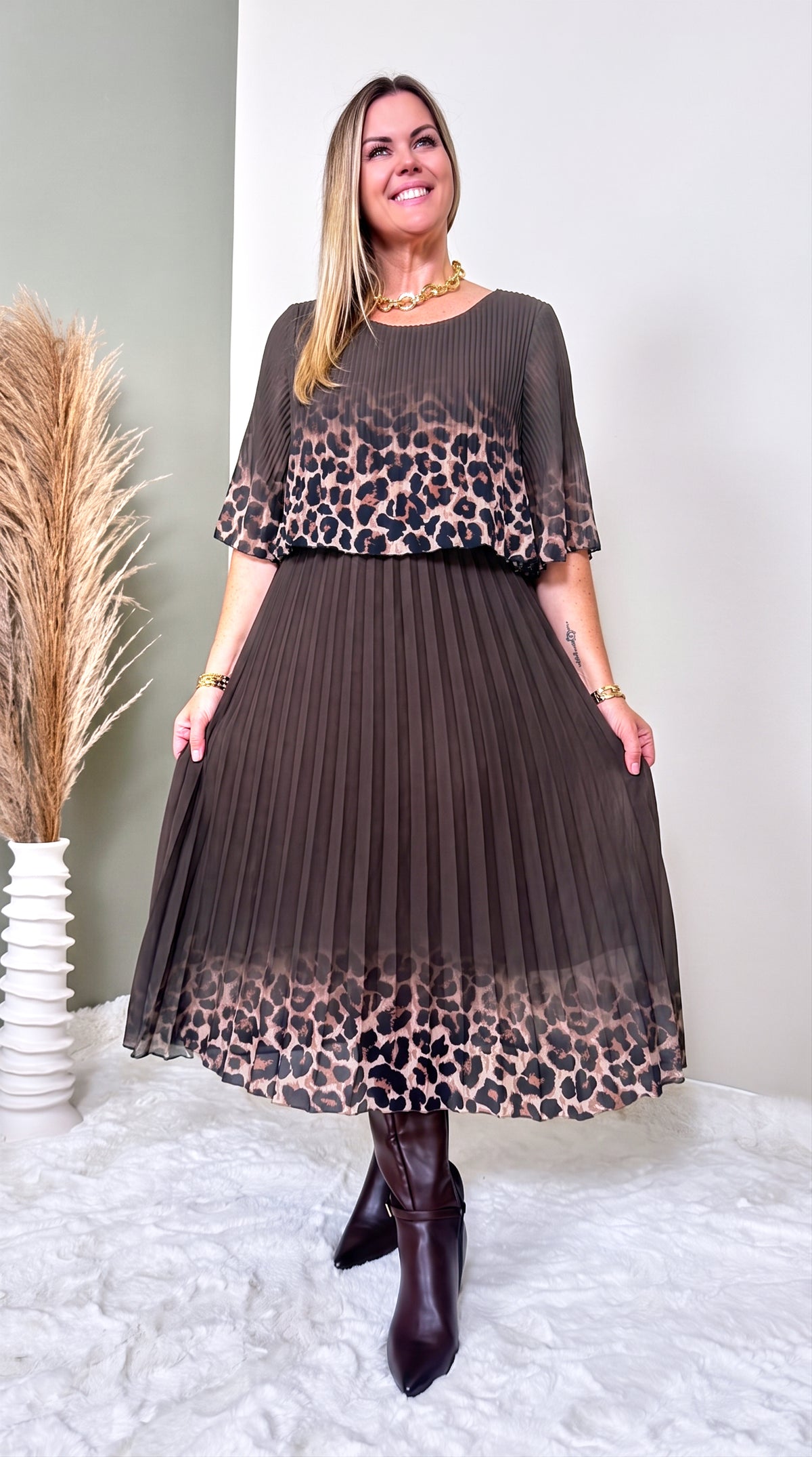 Langes Kleid Harvest Moon *Schoko*