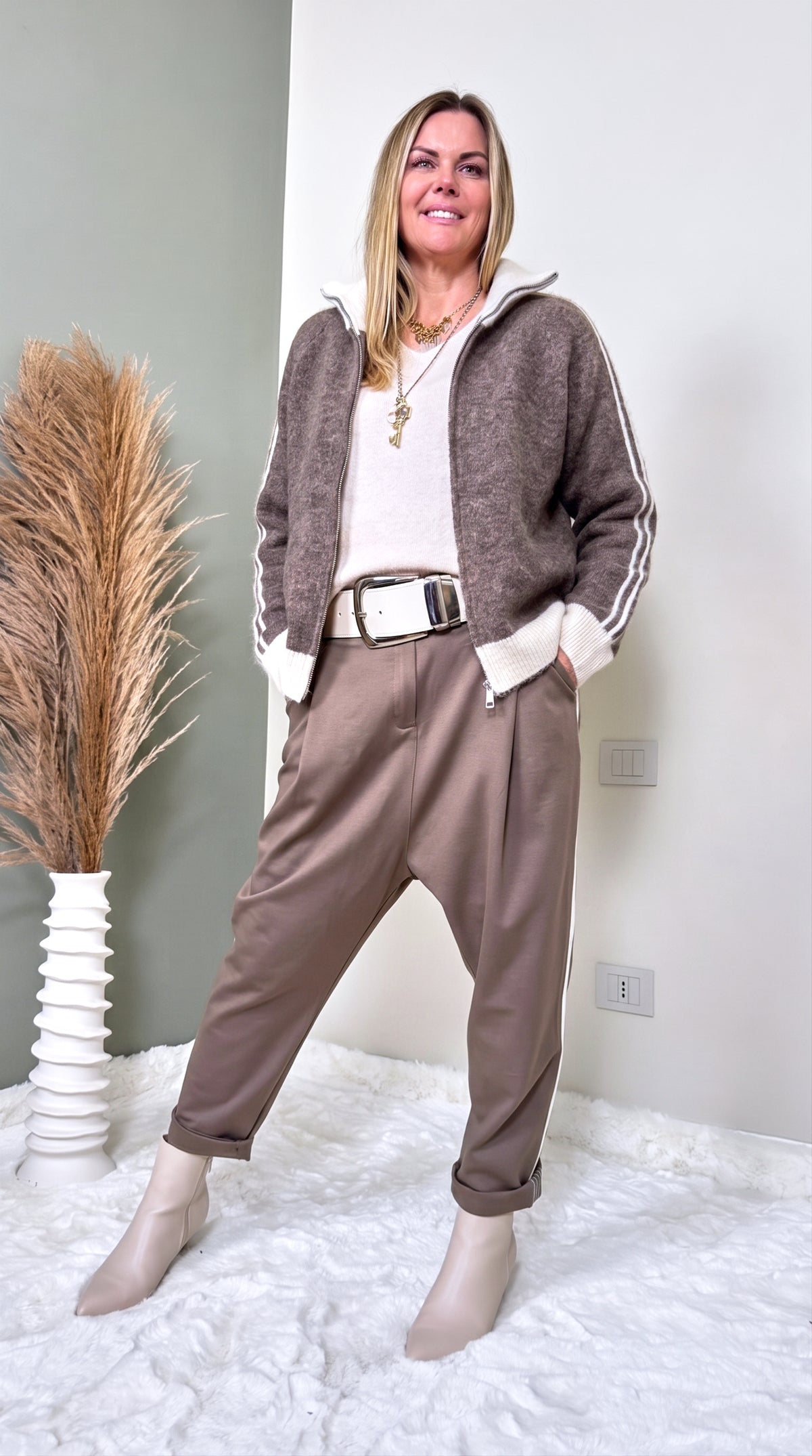Strickjacke Timber *Taupe*