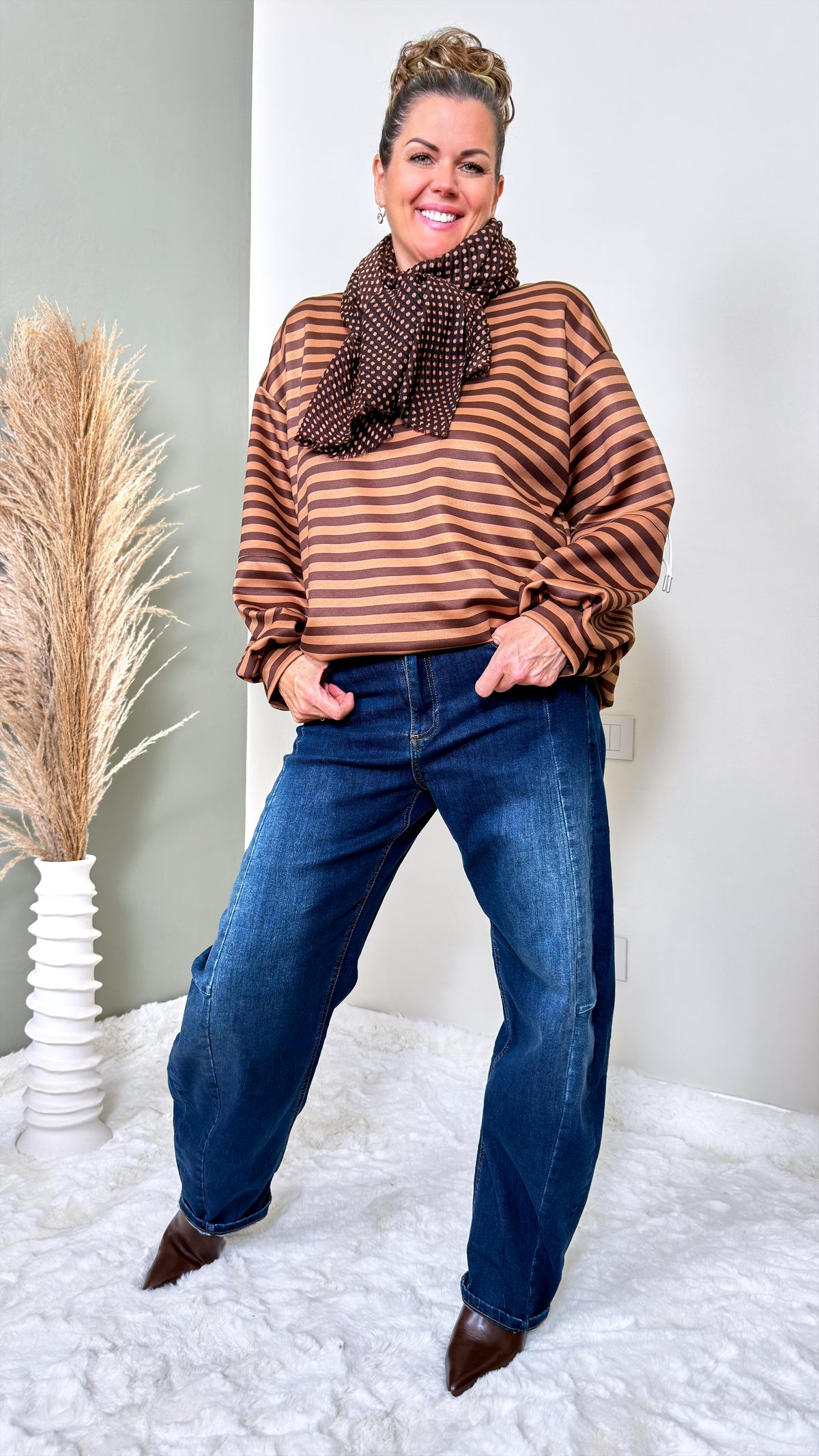 Sweatshirt Solaya *Camel/Schoko*