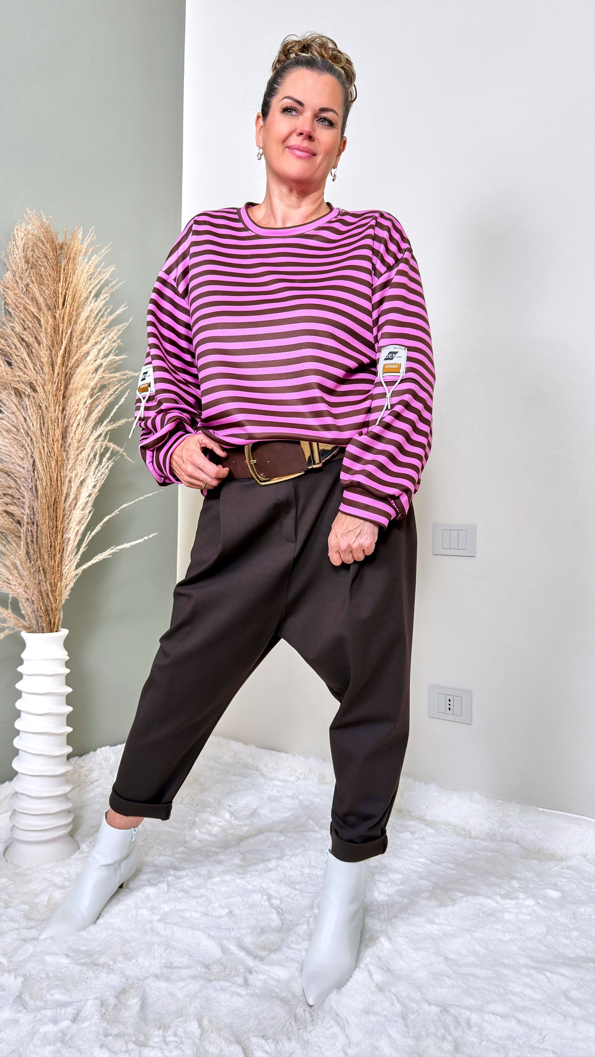 Sweatshirt Solaya *Pink/schoko*
