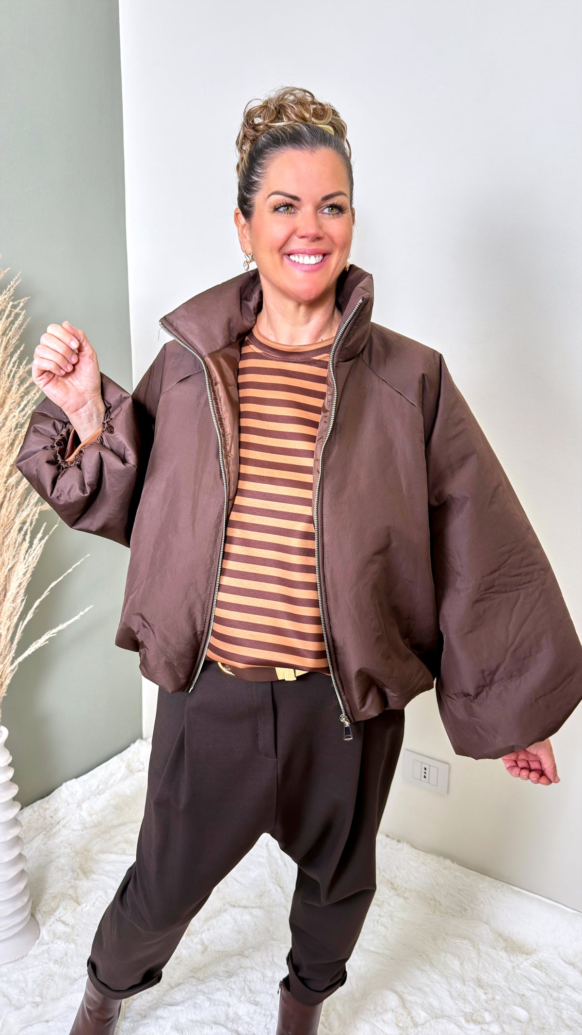 Sweatshirt Solaya *Camel/Schoko*