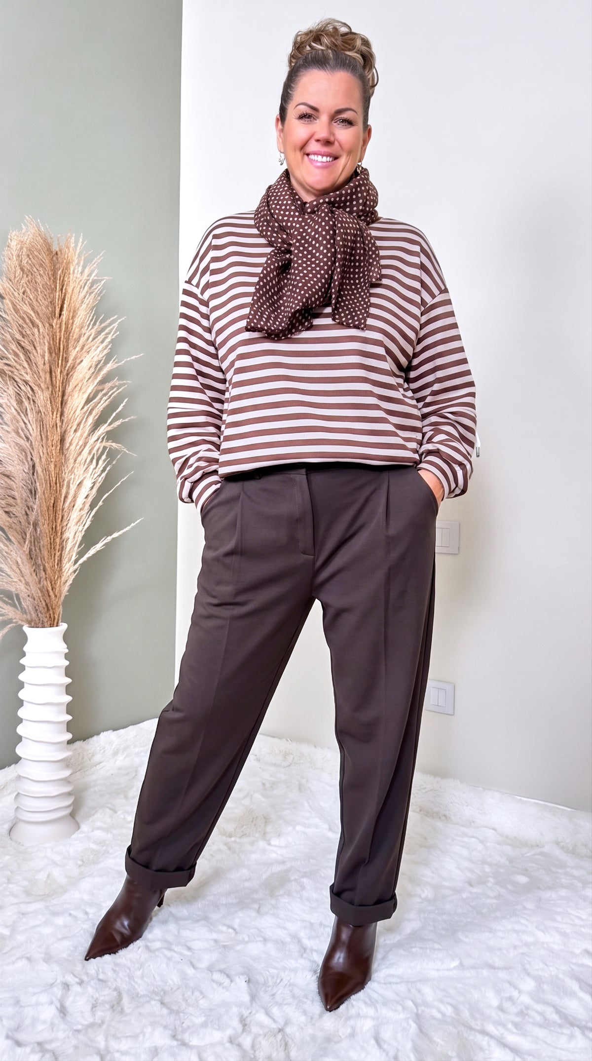 Sweatshirt Solaya *Creme/schoko*